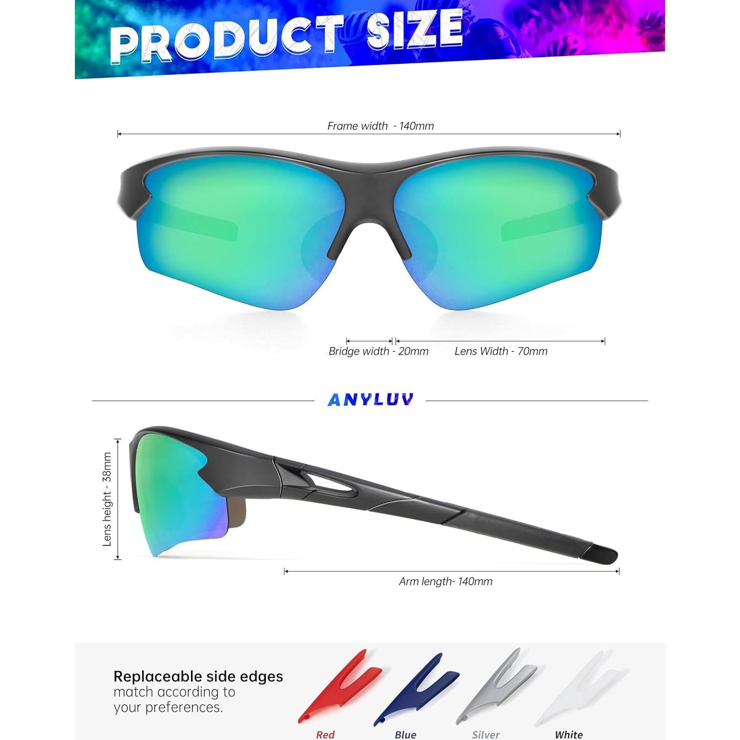 Gafas de sol deportivas ANYLUV A61-1-5-6 polarizadas UV