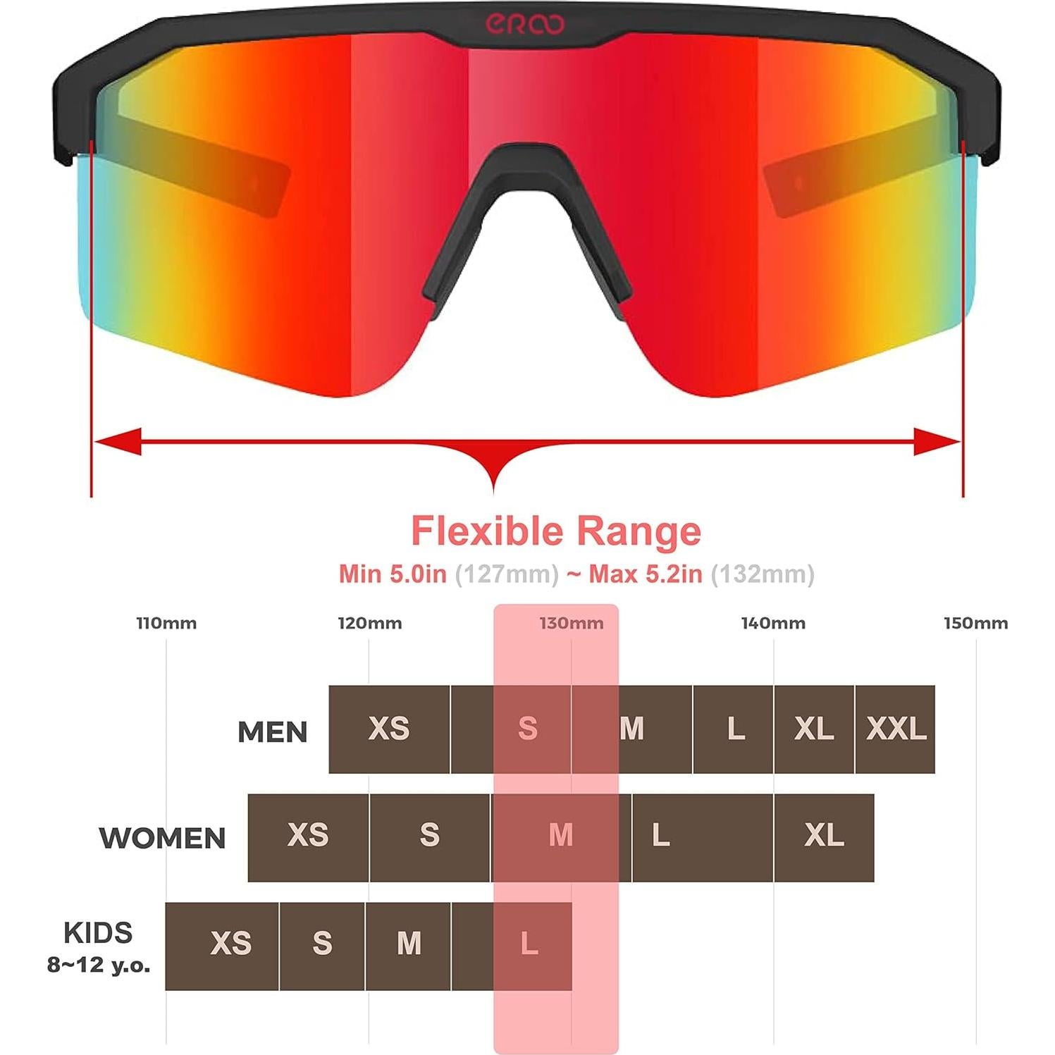 Gafas de Sol Deportivas ER00 F24f Negras para Mujeres