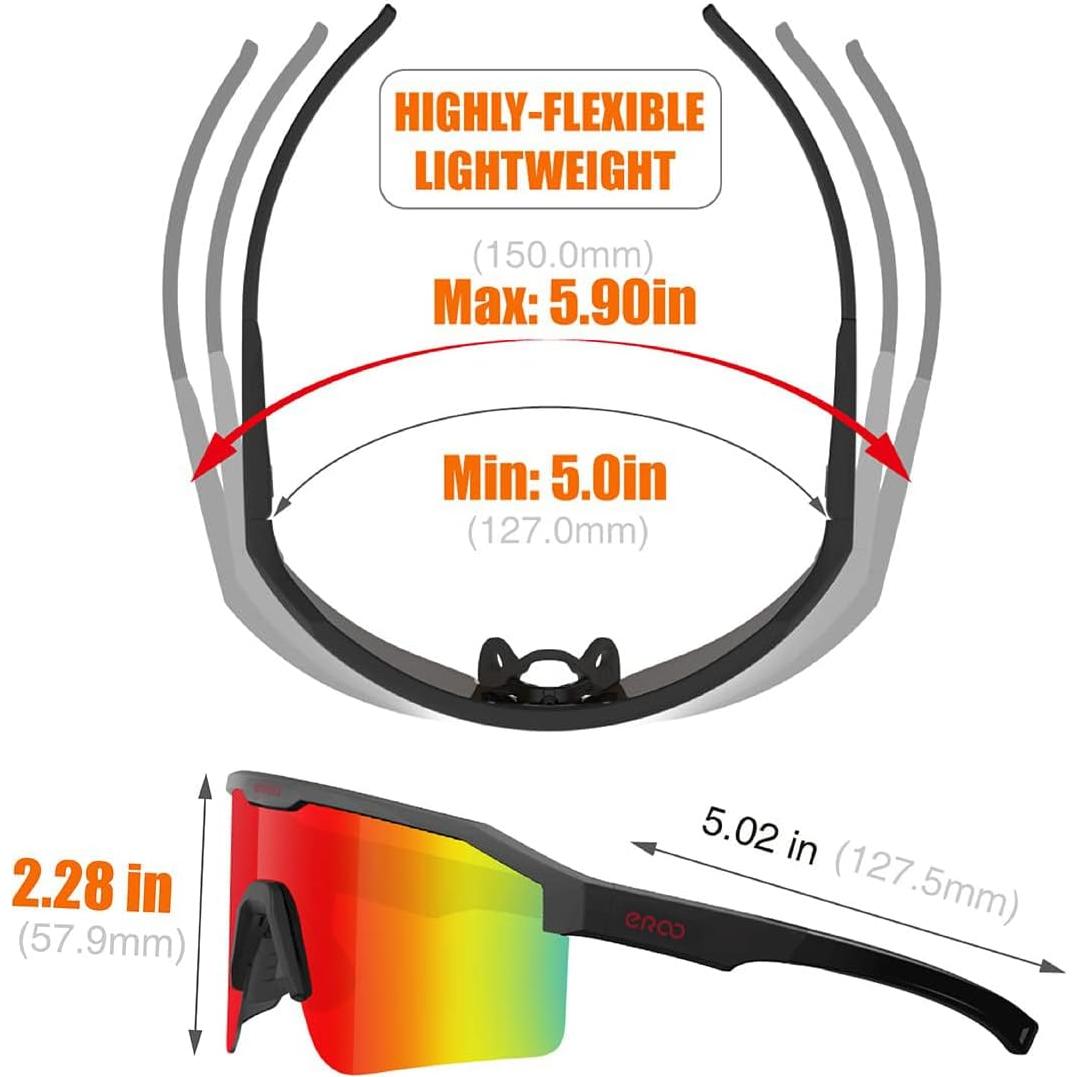 Gafas de Sol Deportivas ER00 F24f Negras para Mujeres