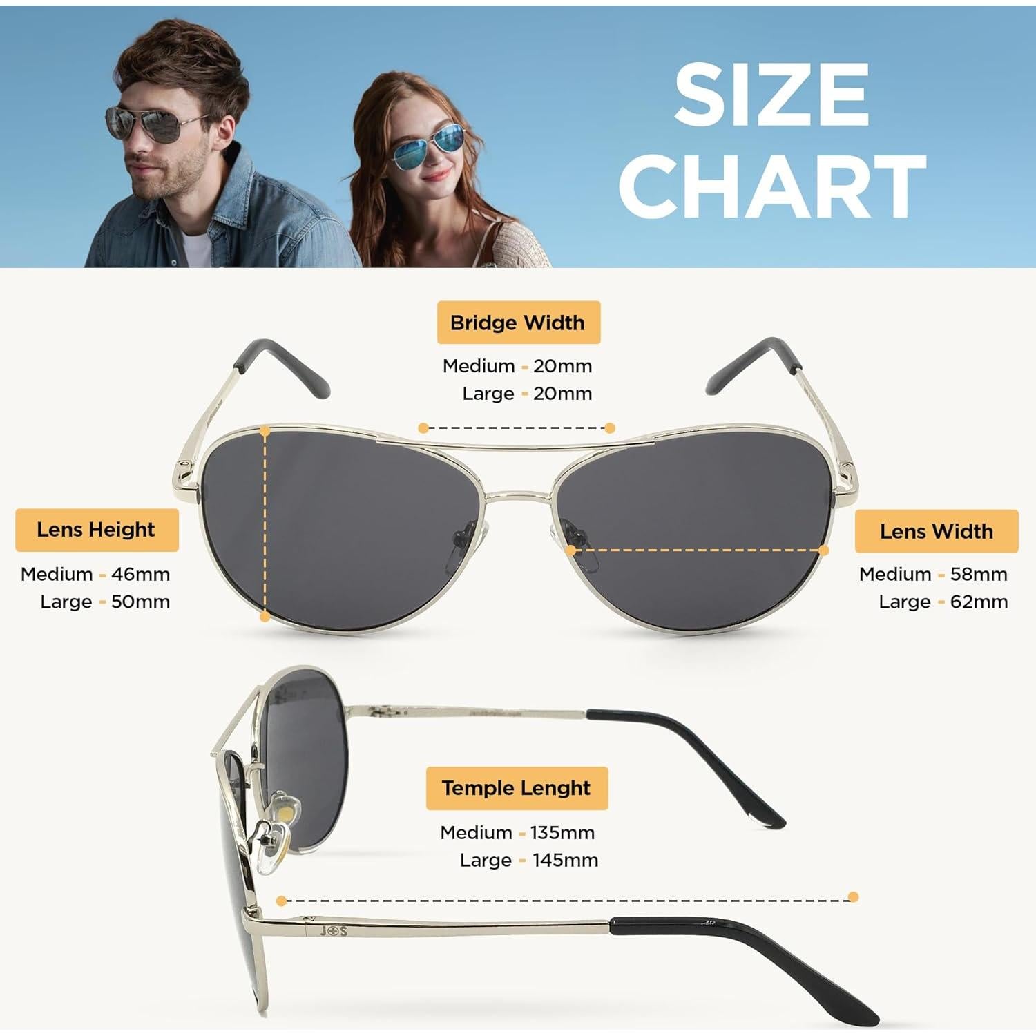 Gafas de sol J+S So0160-M-SFMB polarizadas UV400