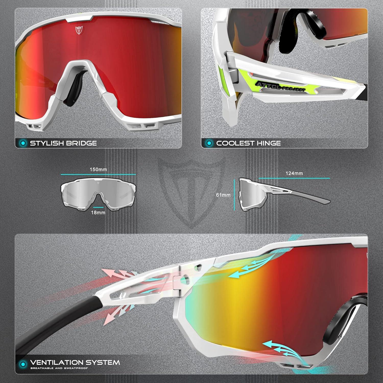 Gafas de sol ATTCL UV 400 para ciclismo y deportes al aire libre