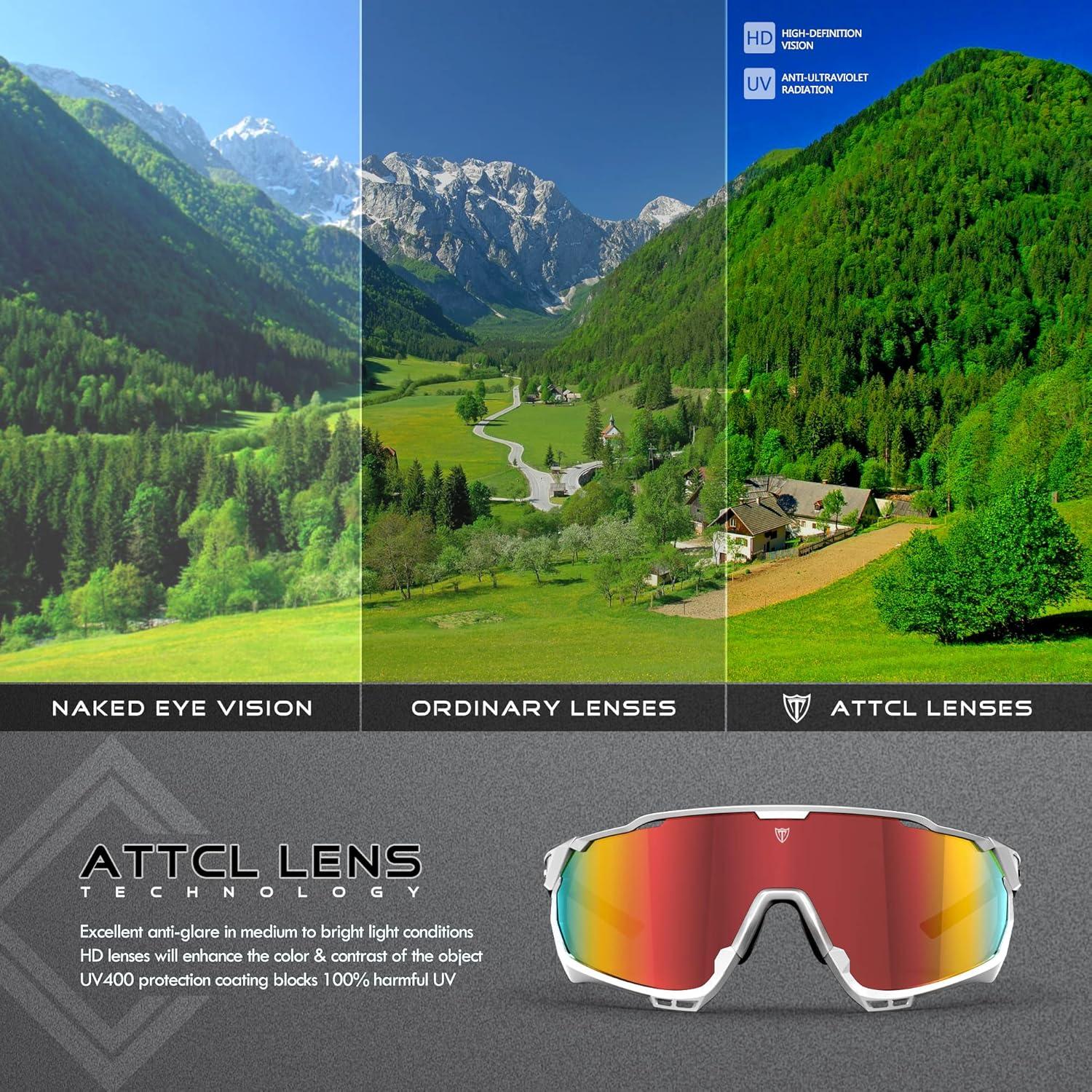 Gafas de sol ATTCL UV 400 para ciclismo y deportes al aire libre