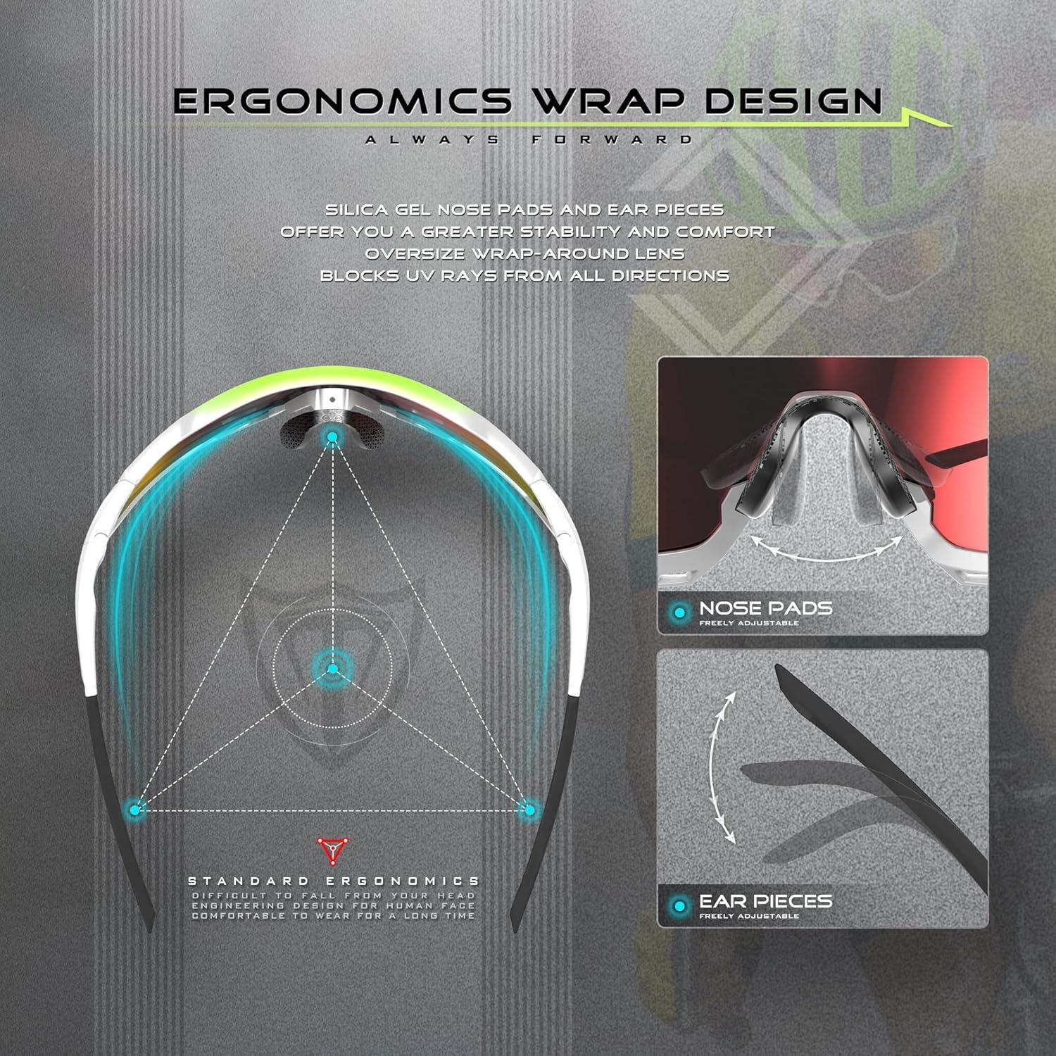 Gafas de sol ATTCL UV 400 para ciclismo y deportes al aire libre