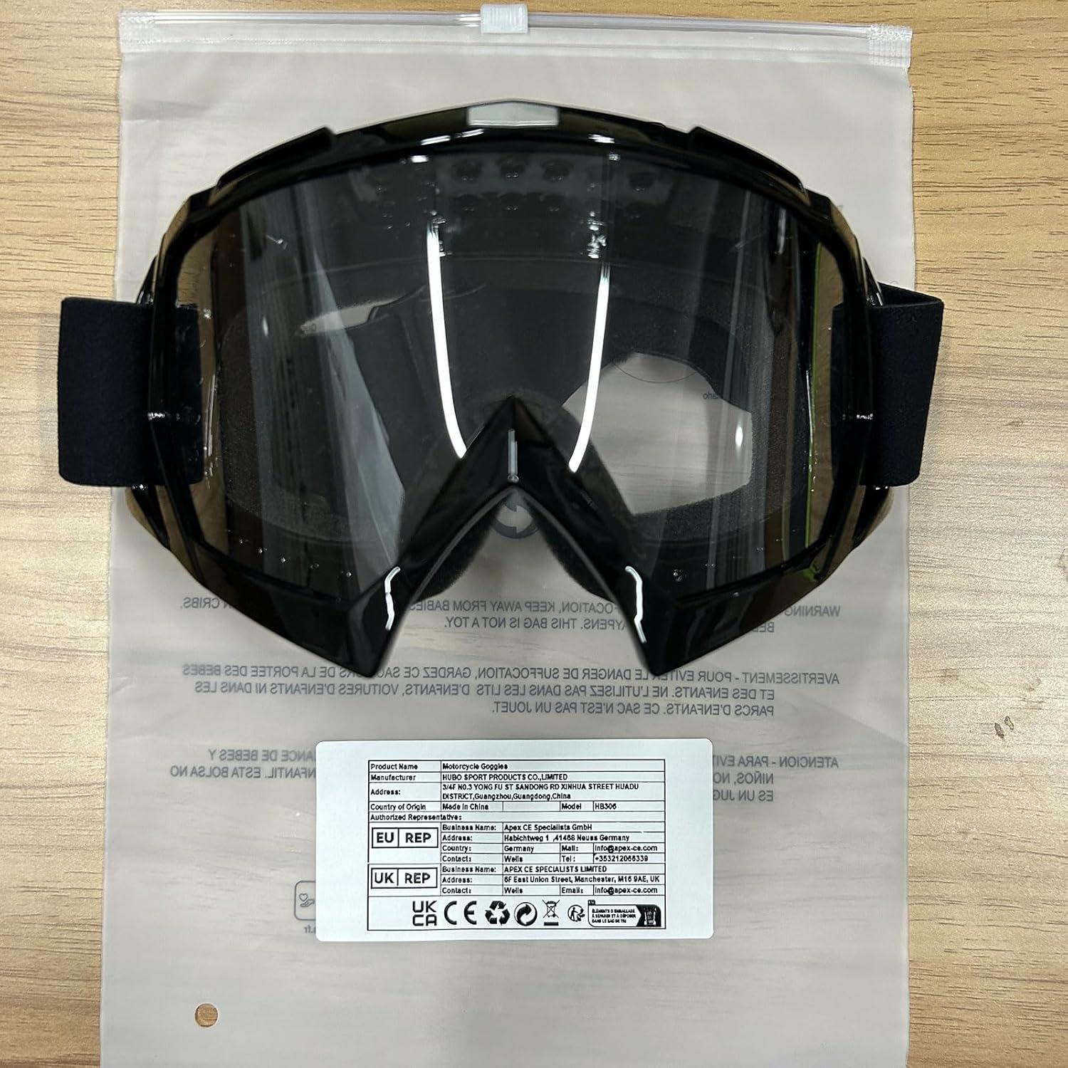 Gafas de Motocross 4-FQ HB-306 UV400 a Prueba de Viento