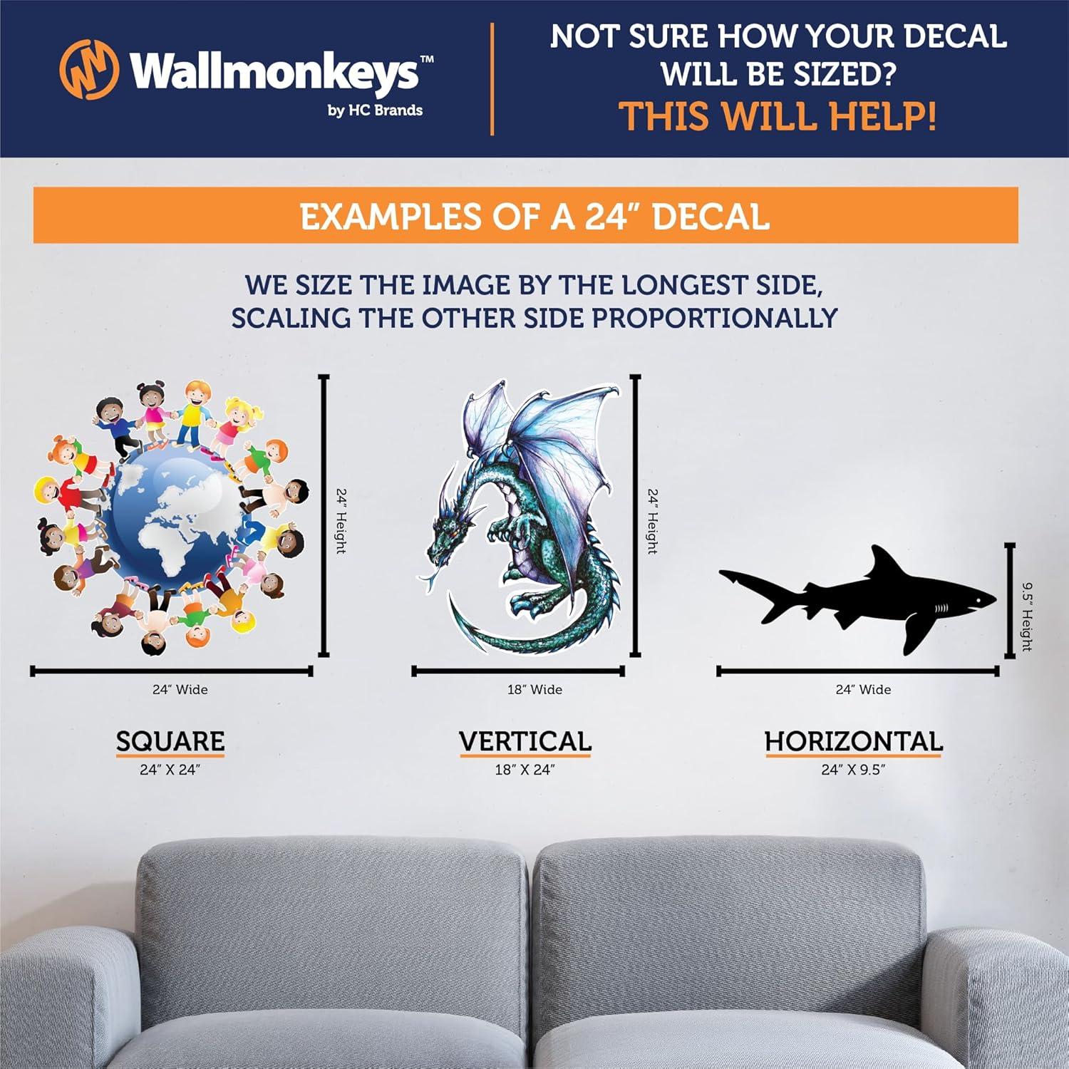 Calcomanía de Pared Wallmonkeys 61x61 cm Floral Amor