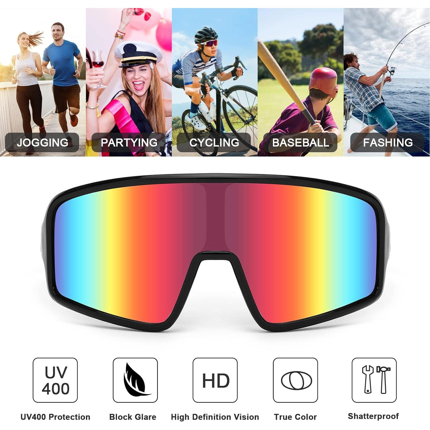 Gafas de sol Karsaer Unisex deportivas con lentes espejo