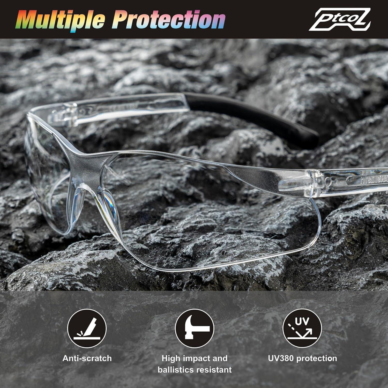 Gafas de Seguridad PTCOL Transparentes UV 24 Unidades