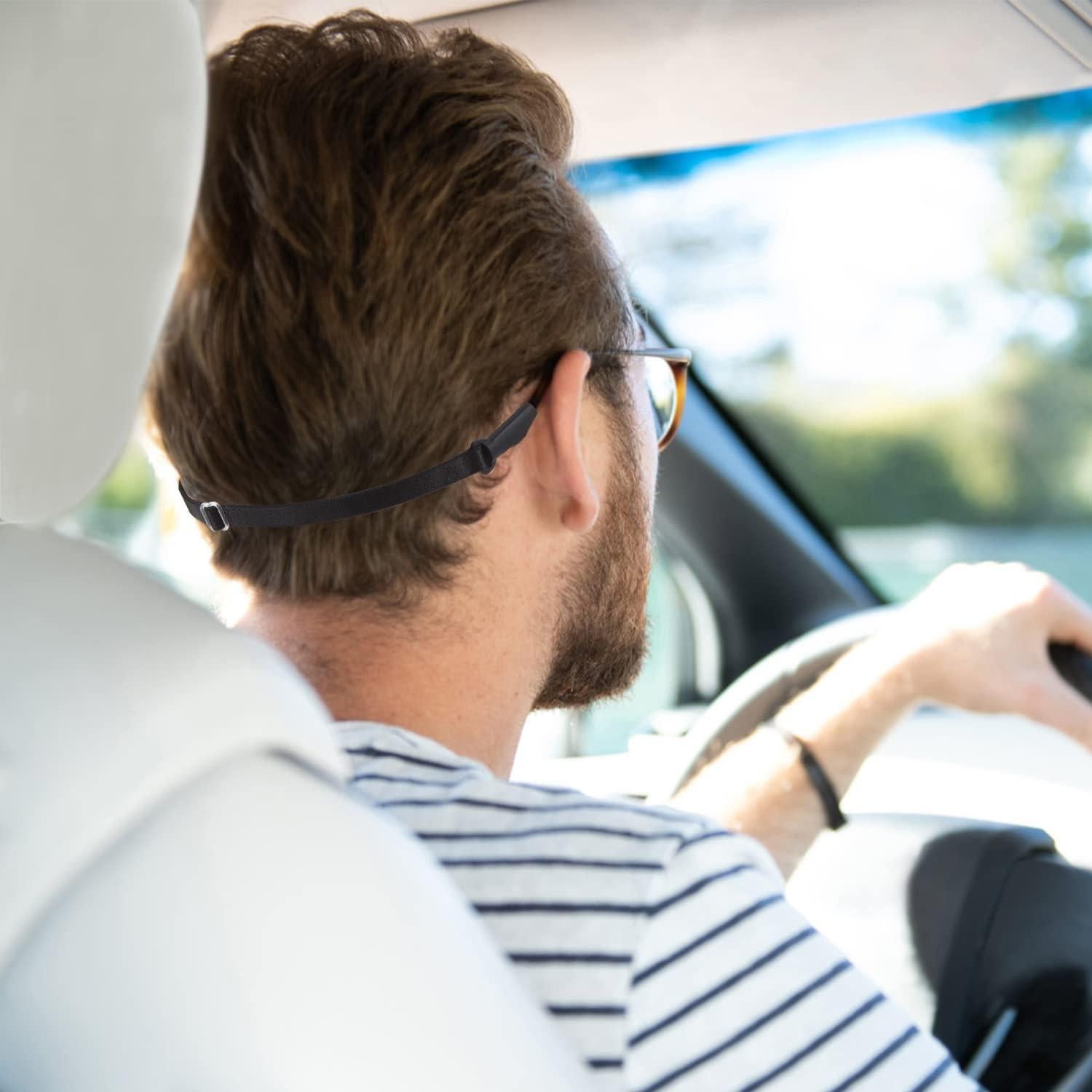 Correa Ajustable para Gafas Marca Gafas-2 Negra 19-34 cm