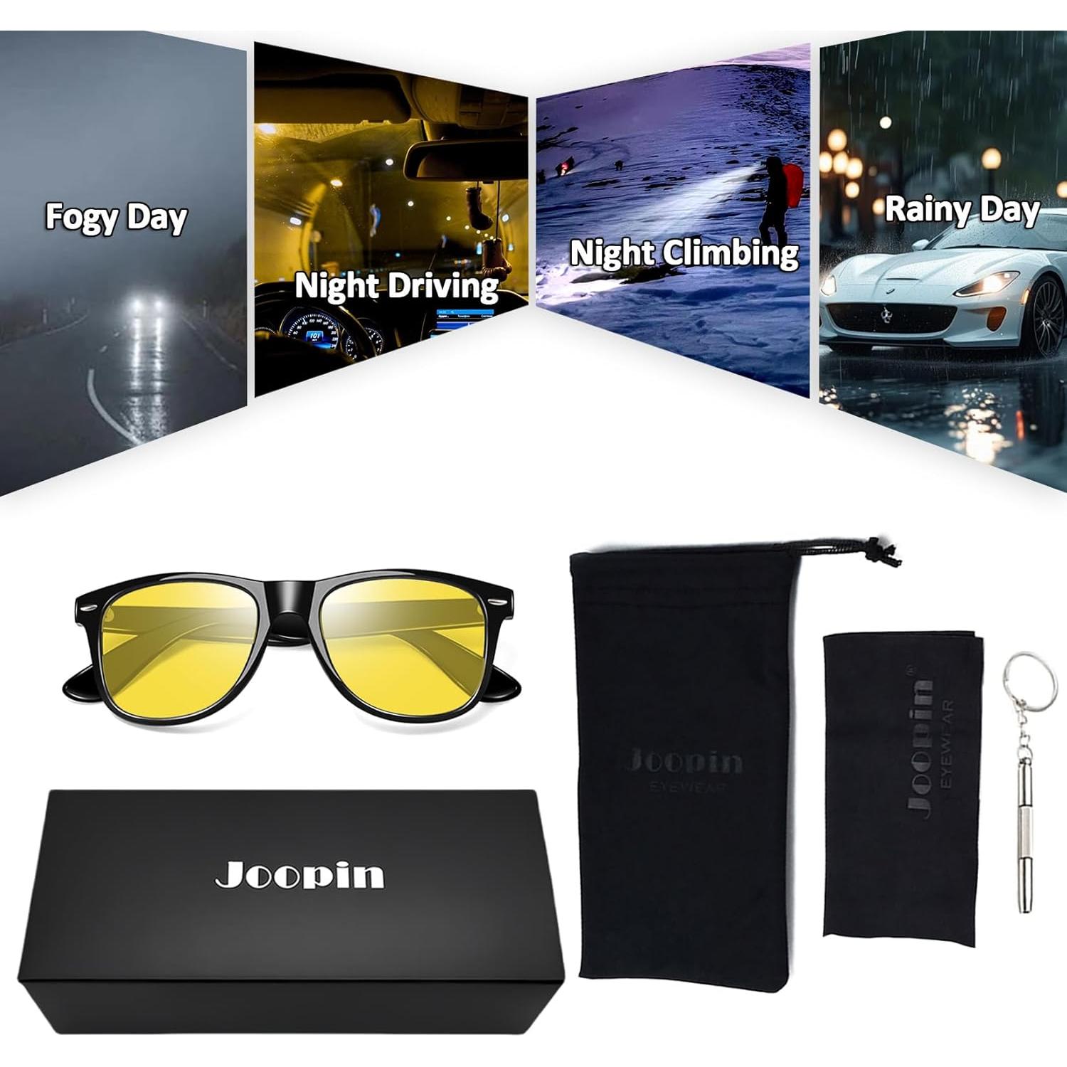 Gafas de sol Joopin cuadradas UV400 para conducción nocturna