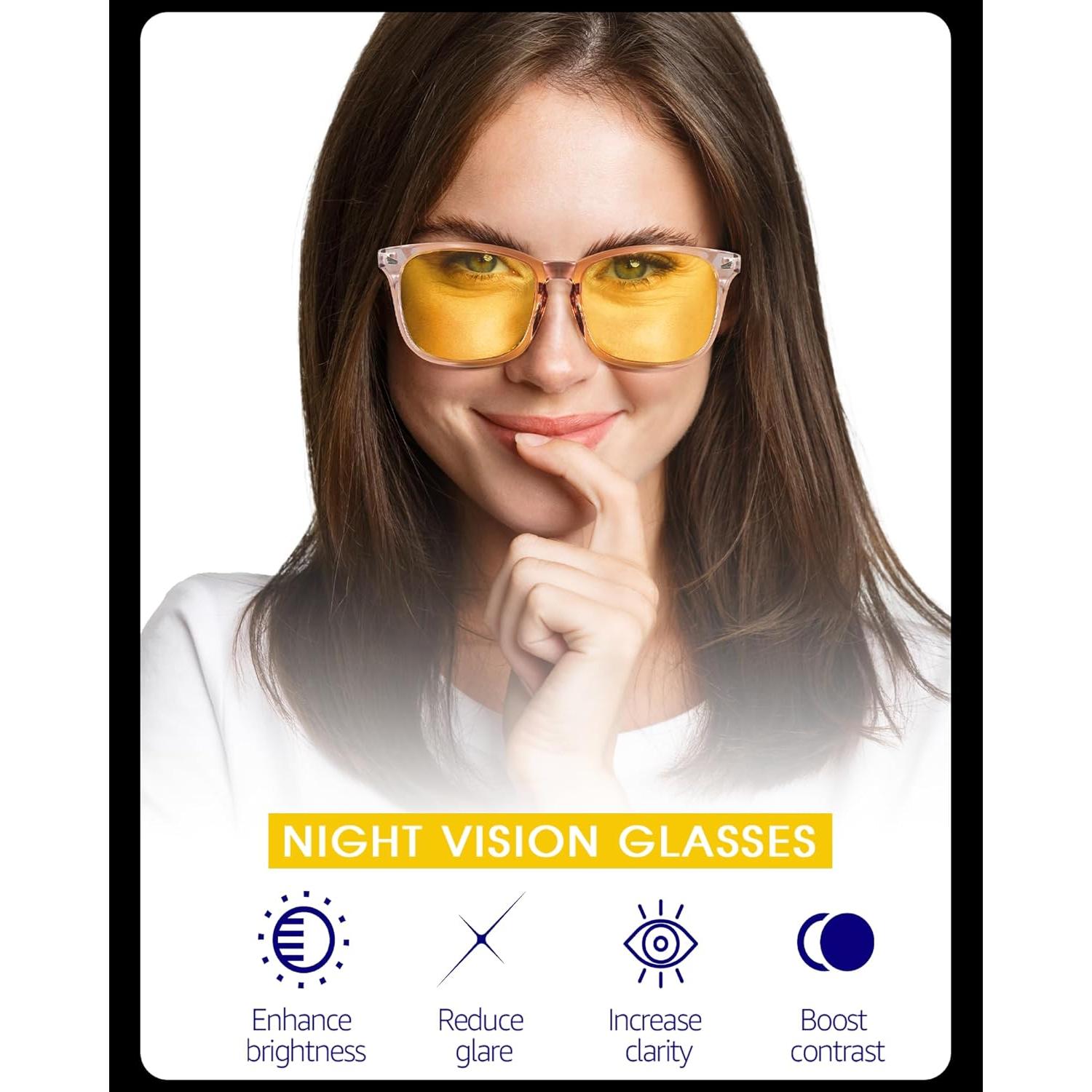 Gafas de Visión Nocturna TJUTR Amarillas Polarizadas