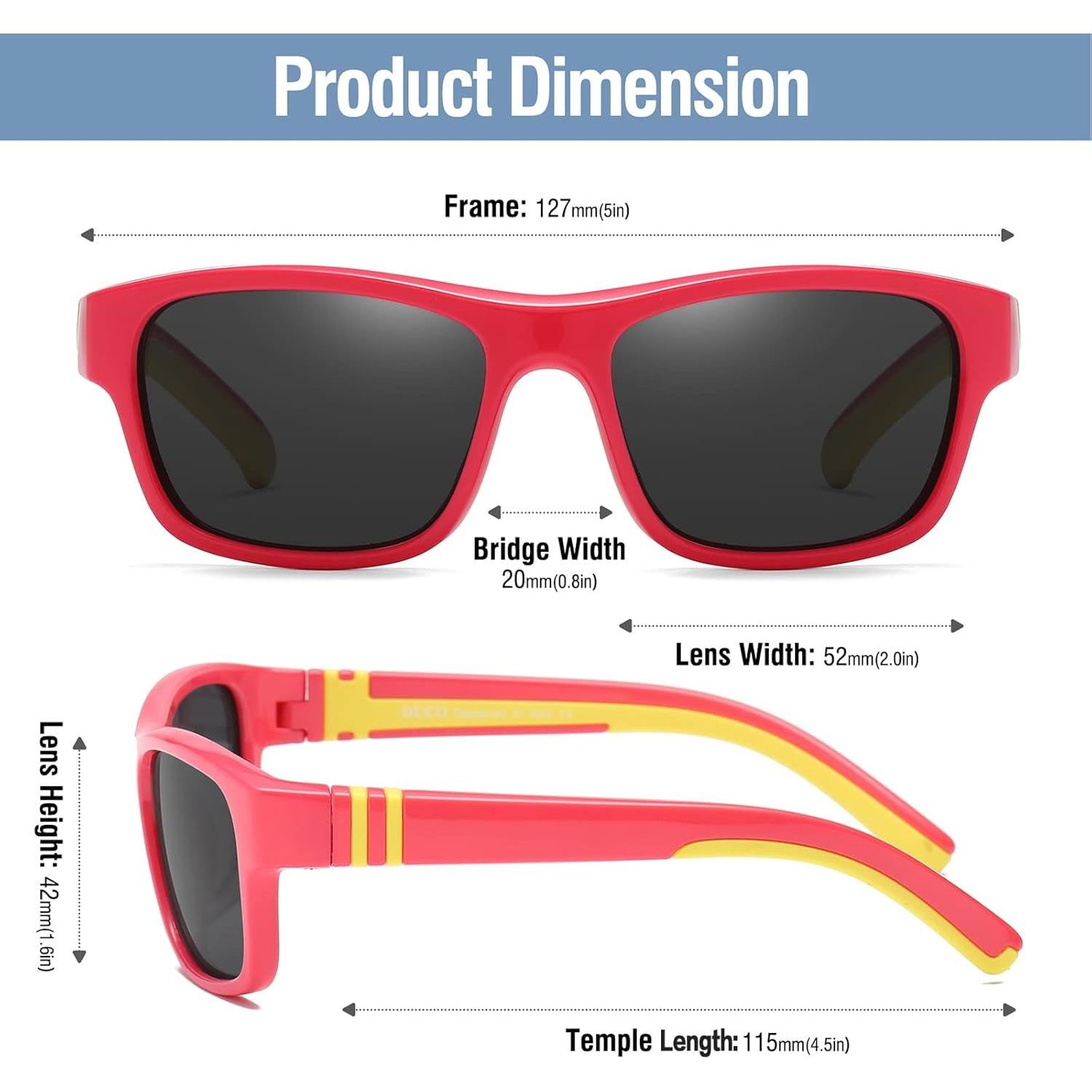 Gafas de sol polarizadas DUCO para niños 6-10 años UV400