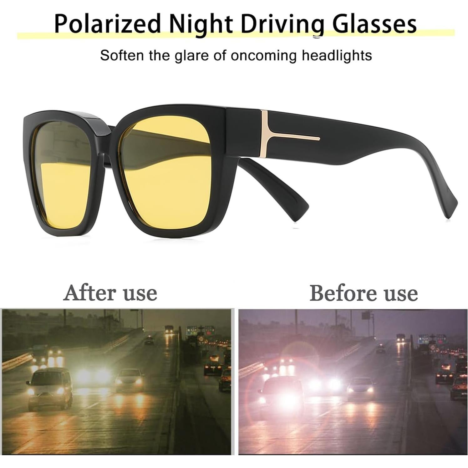 Gafas de Conducción D Lolylad Polarizadas Nocturnas