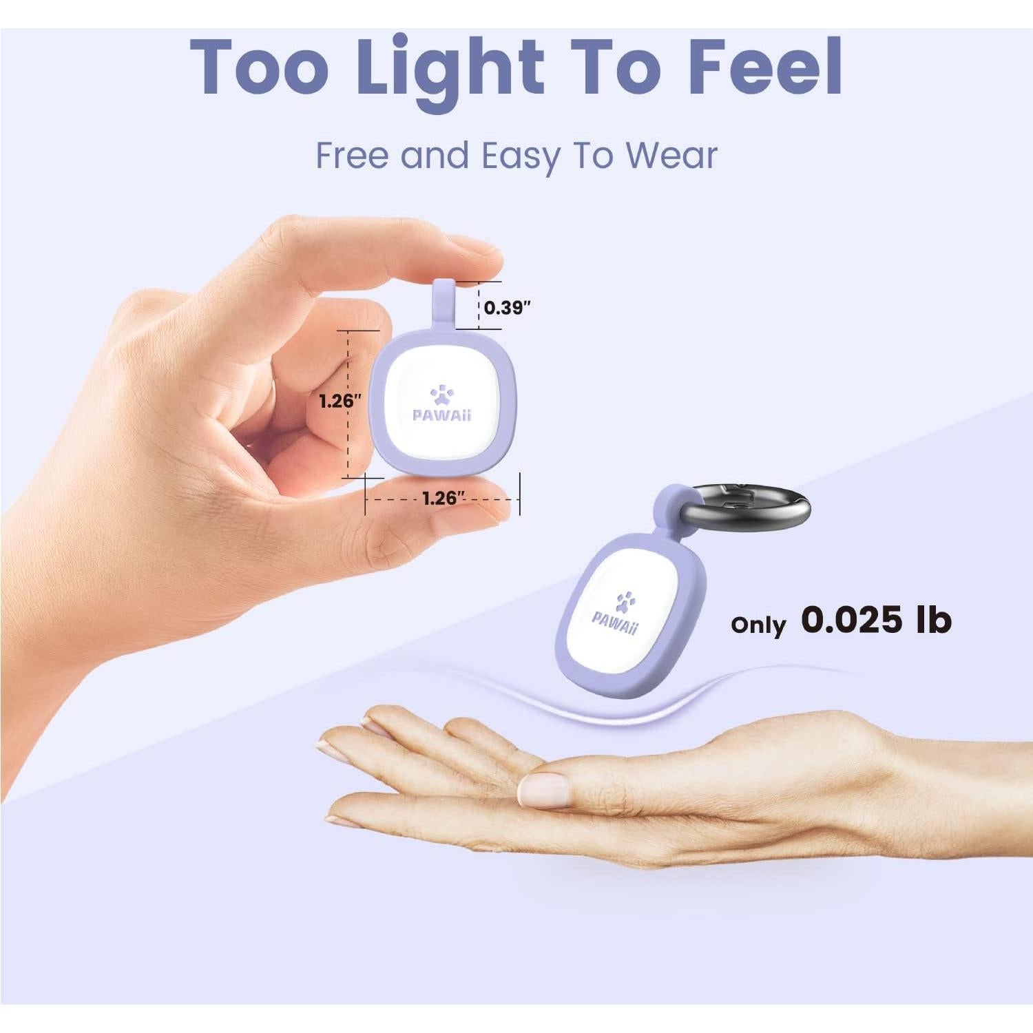 Etiqueta Identificación Mascotas Pawaii QR Silicona Púrpura