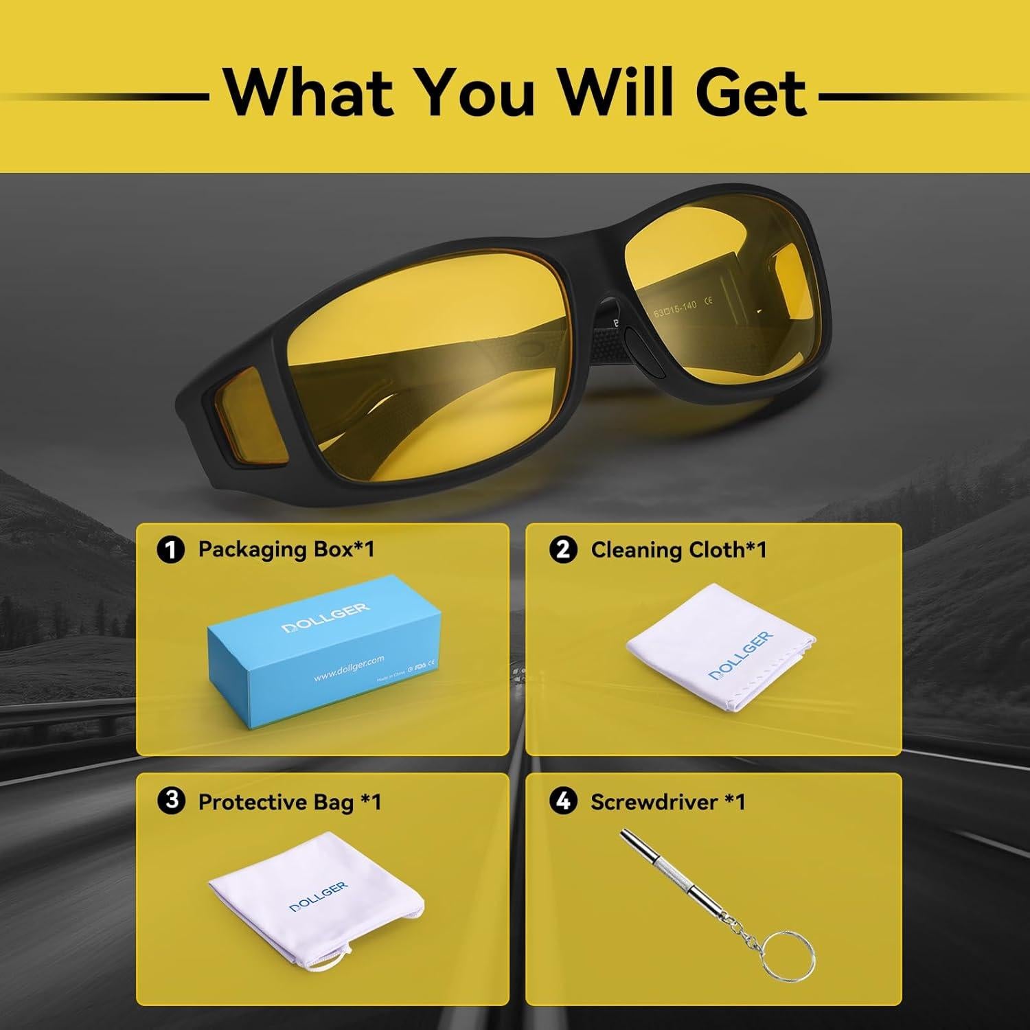 Gafas de Visión Nocturna Dollger con Lentes Amarillos HD