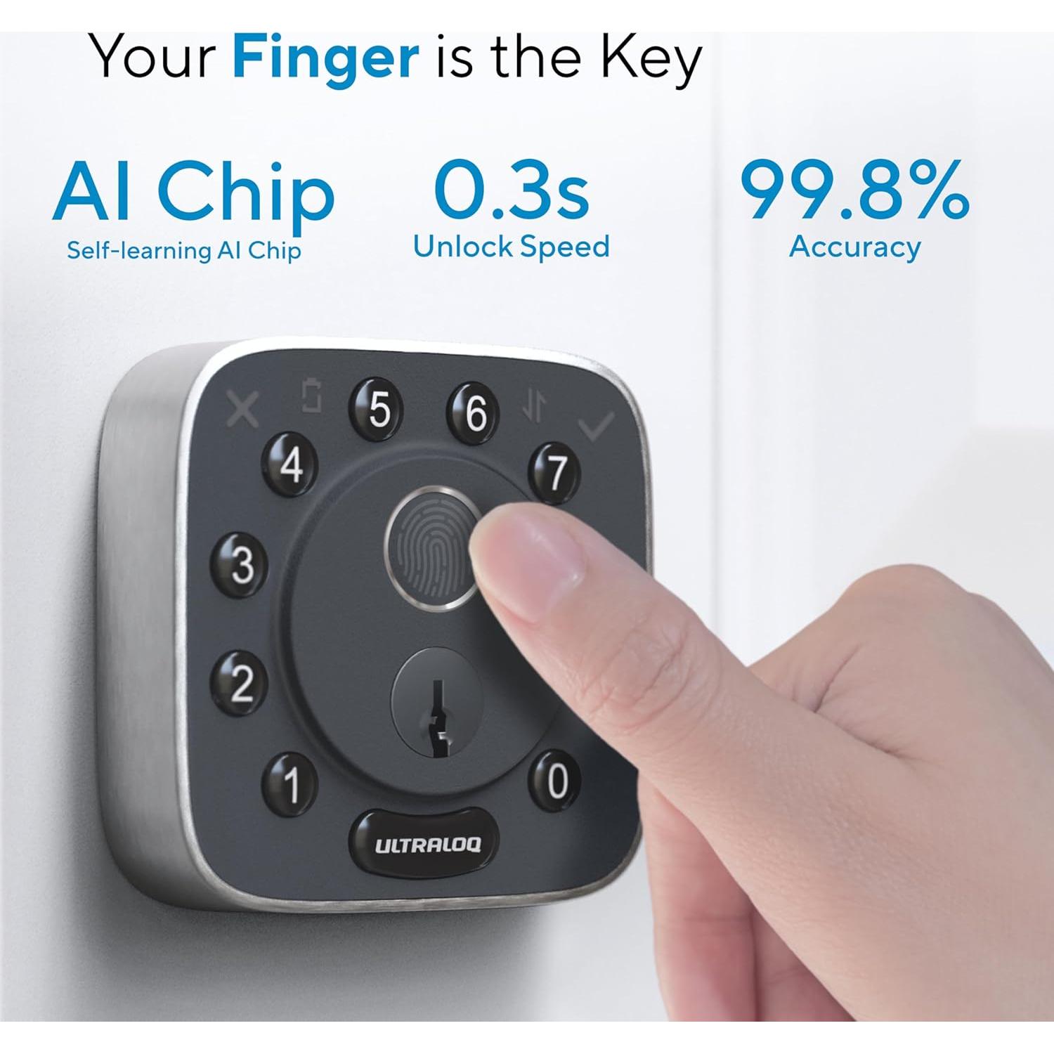 Cerradura Inteligente ULTRALOQ Bolt con Huella Dactilar
