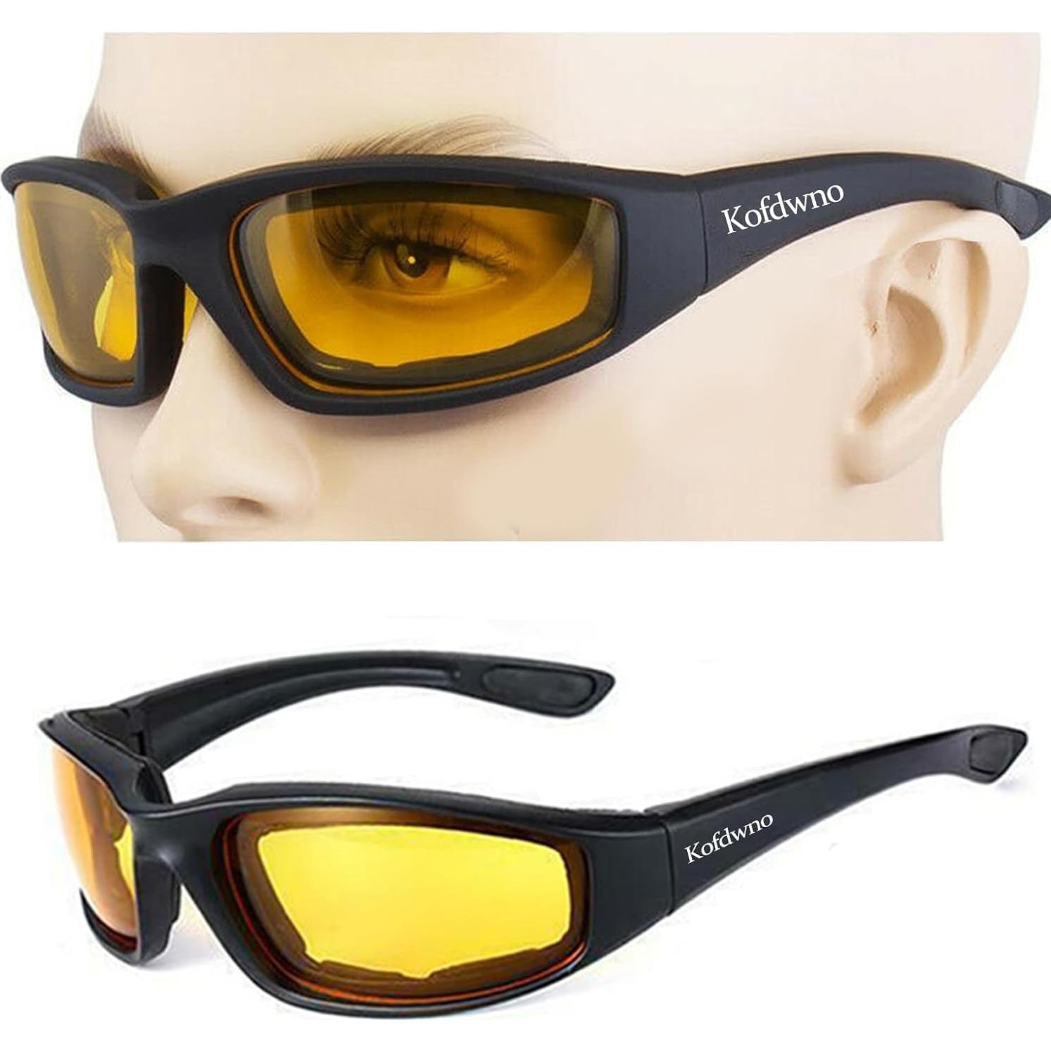 Gafas de Motocicleta Miaojian Hu con Lente Amarillo UV