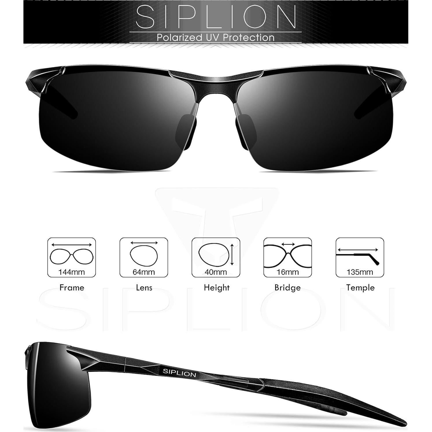 Gafas de sol SIPLION polarizadas para hombres UV400 ligeras