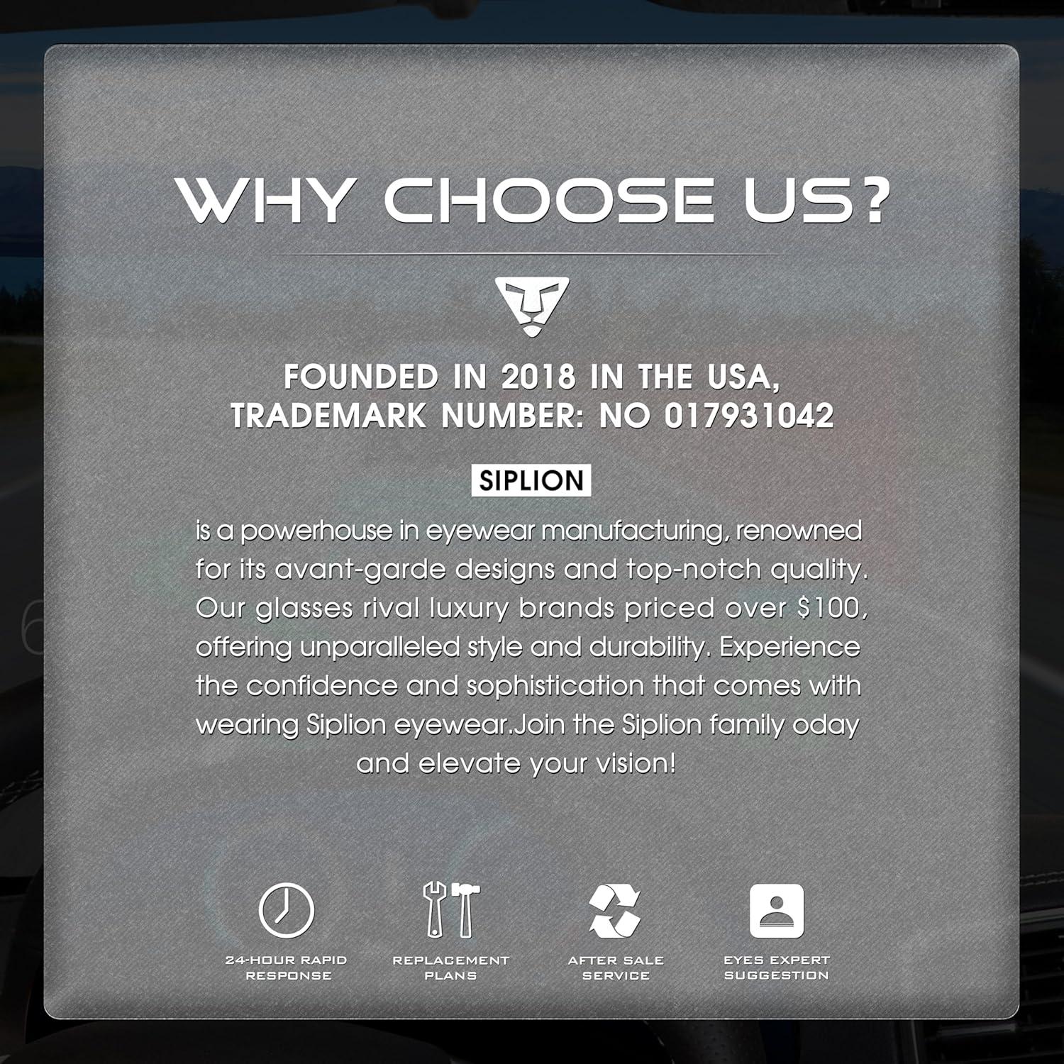 Gafas de sol SIPLION polarizadas para hombres UV400 ligeras