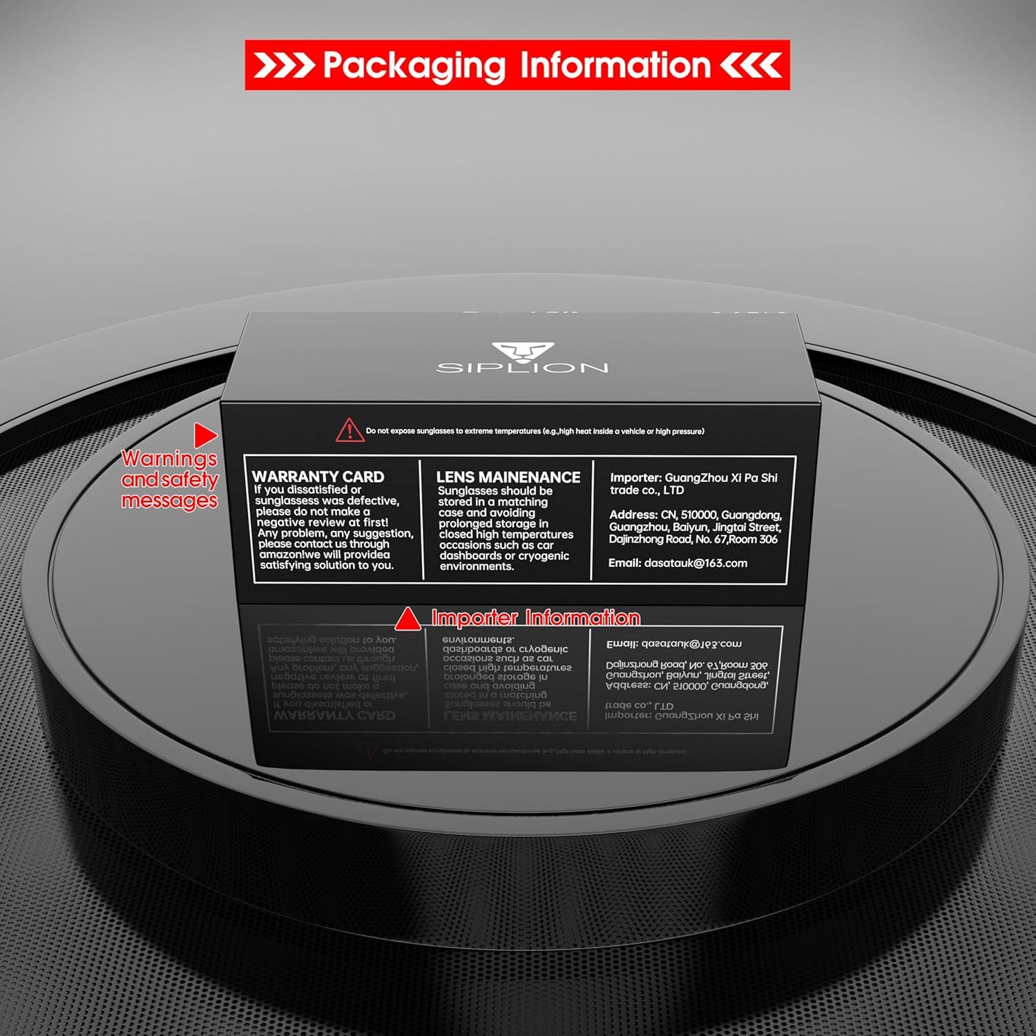 Gafas de sol SIPLION polarizadas para hombres UV400 ligeras