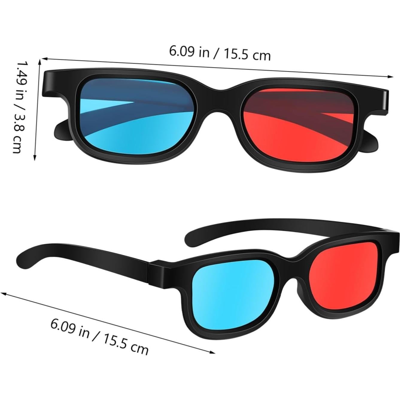 Gafas 3D Gadpiparty 10 Pcs Rojo-Azul Lentes Resina