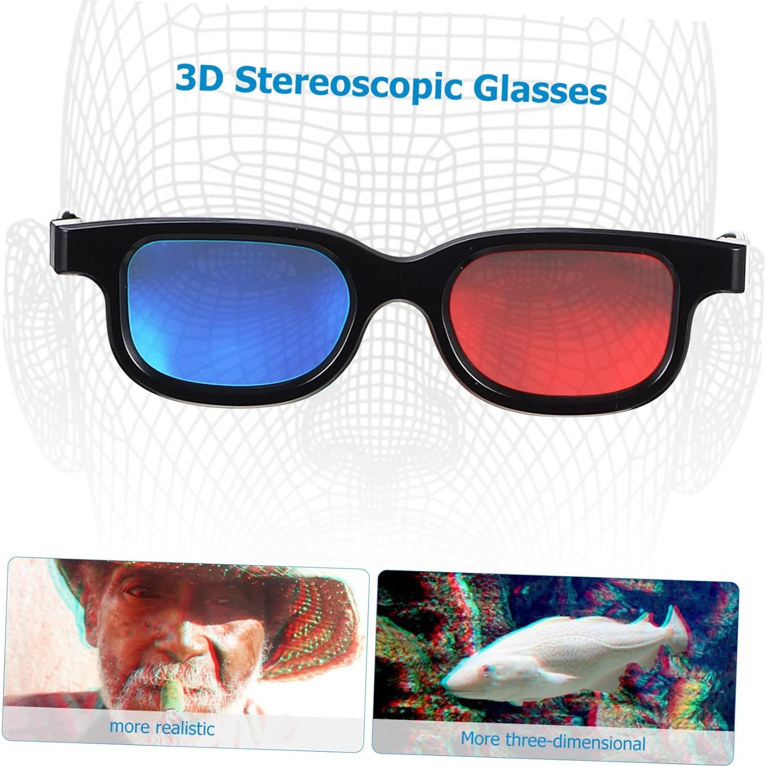 Gafas 3D Gadpiparty 10 Pcs Rojo-Azul Lentes Resina