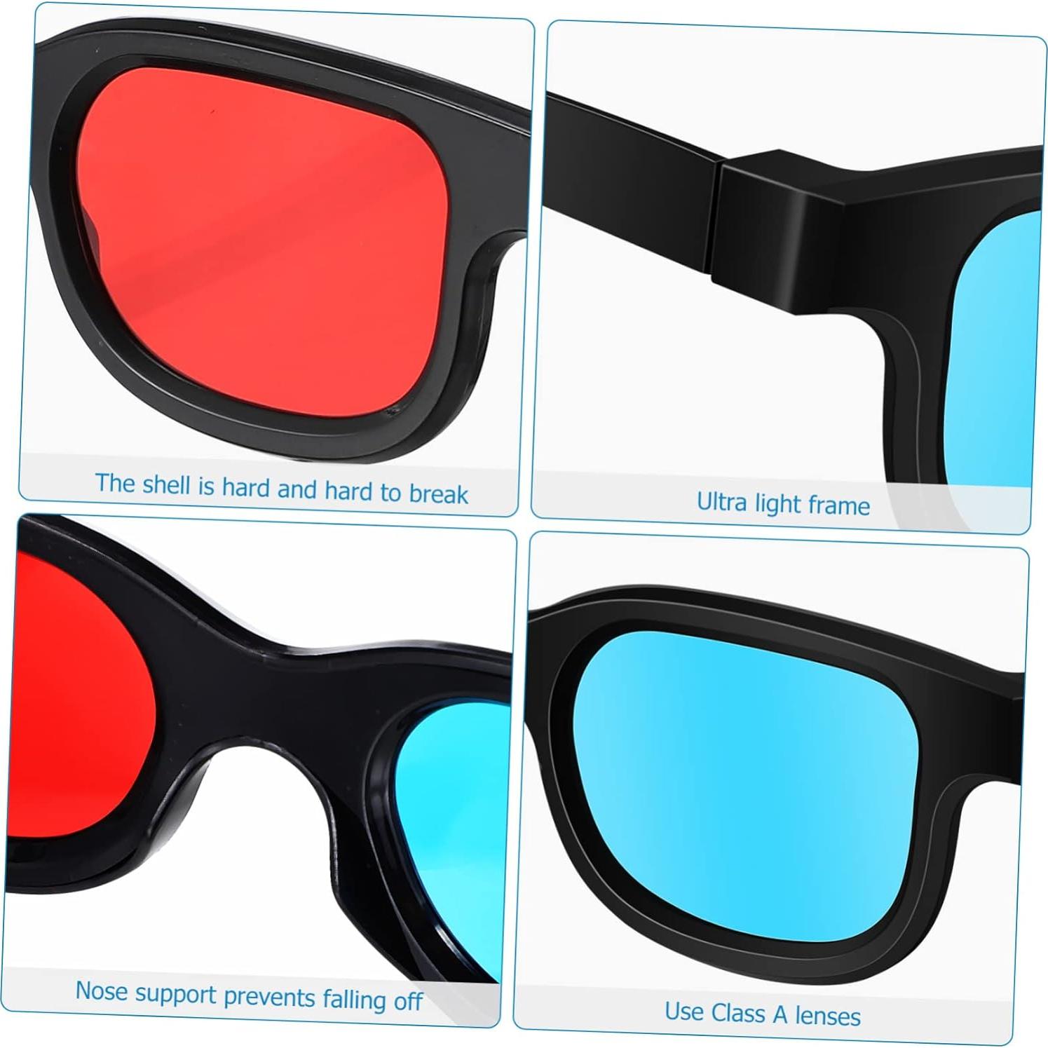 Gafas 3D Gadpiparty 10 Pcs Rojo-Azul Lentes Resina