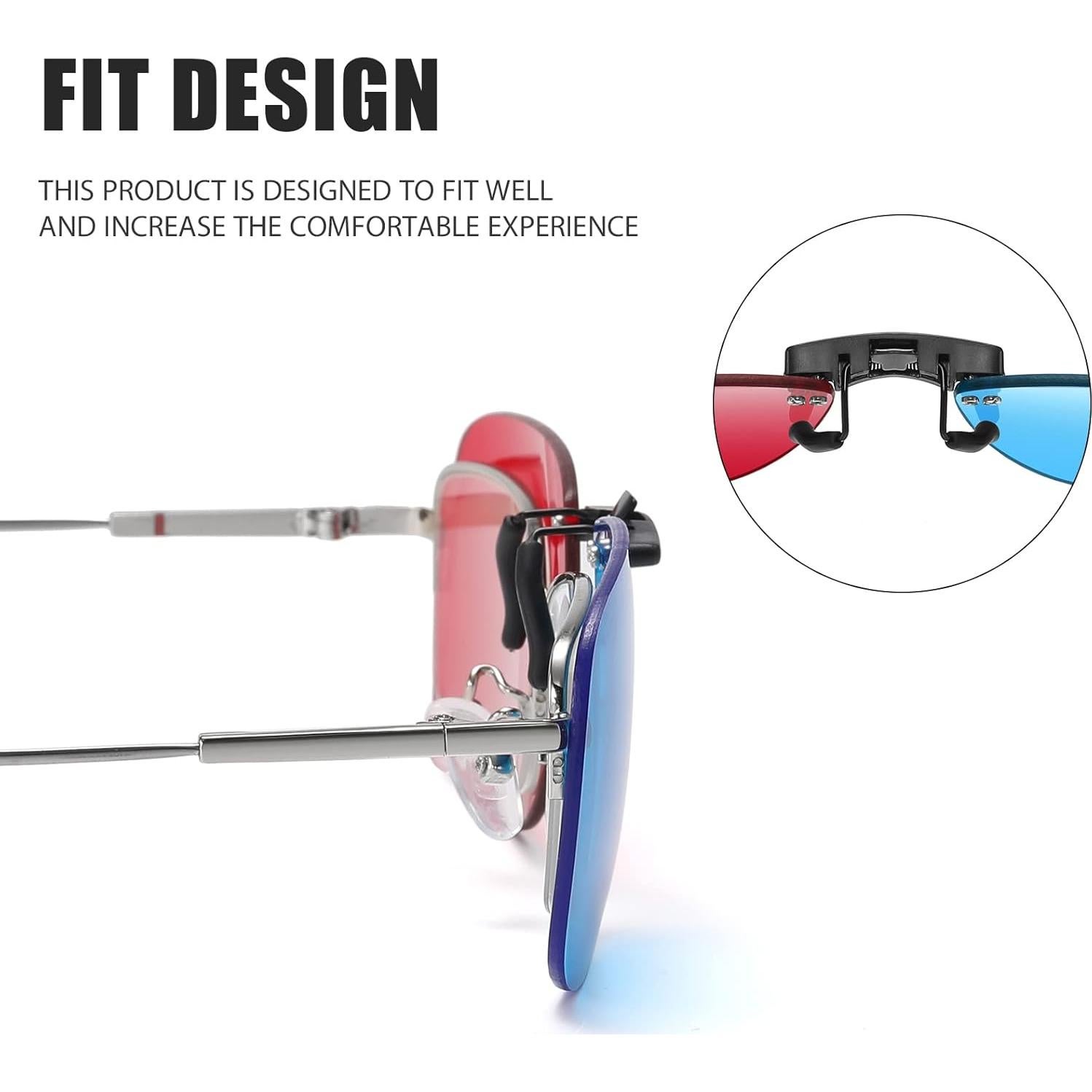 Gafas 3D Anaglifo Clip On AoHeng AH-019 Ligeras y Claras