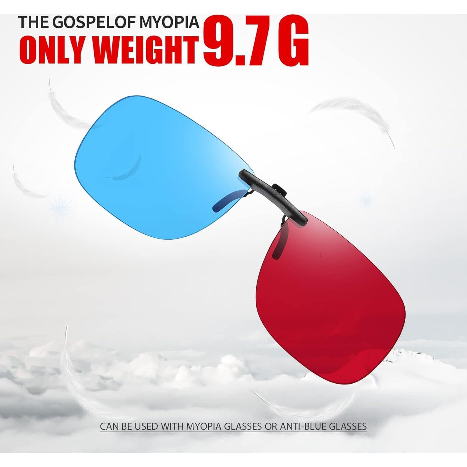 Gafas 3D Anaglifo Clip On AoHeng AH-019 Ligeras y Claras