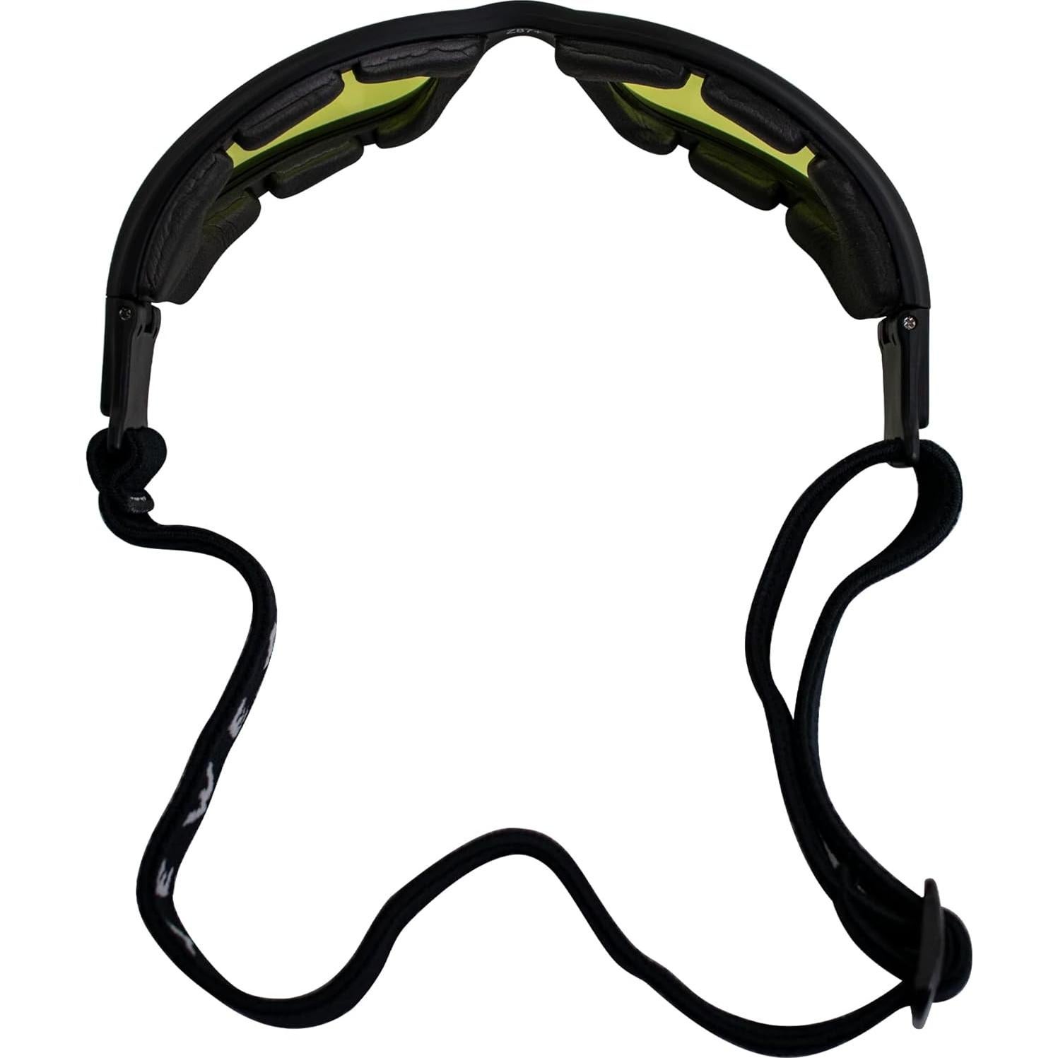 Gafas de Motocicleta Epoch Eyewear Negras con Lentes Amarillos