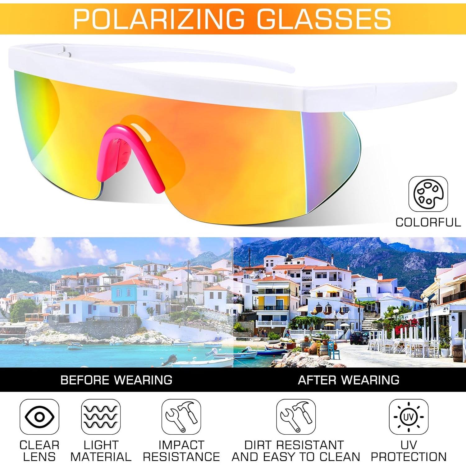 6 Pares de Gafas de Sol Sherr Deportivas UV400 Ajustables