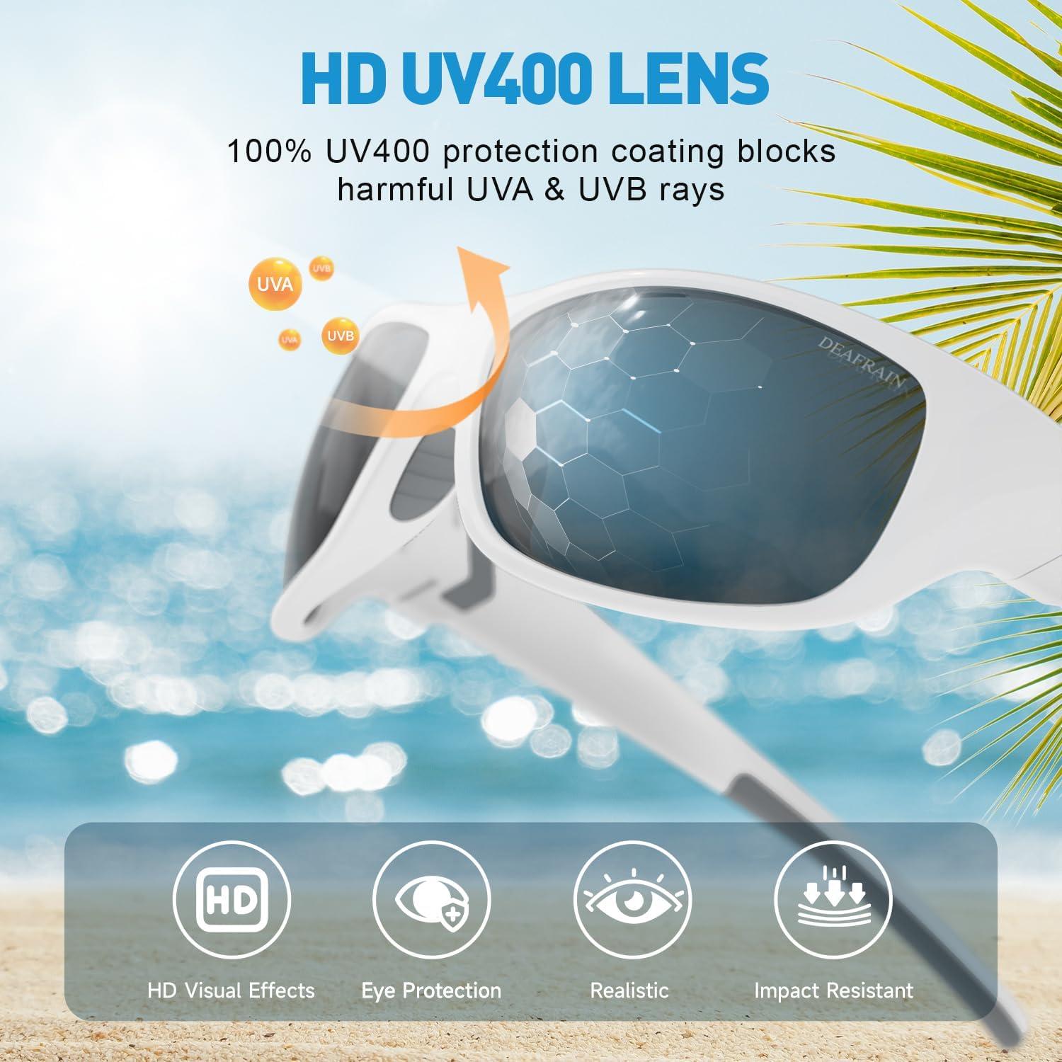 Gafas de sol polarizadas DEAFRAIN para deportes UV 100%