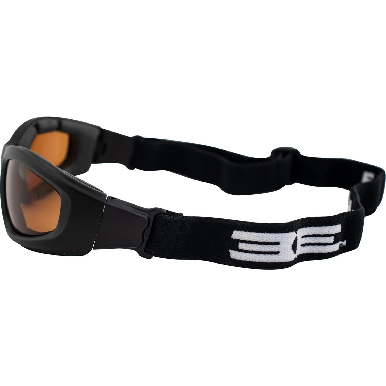 Gafas de Motocicleta Epoch Eyewear Negras con Lente Ámbar