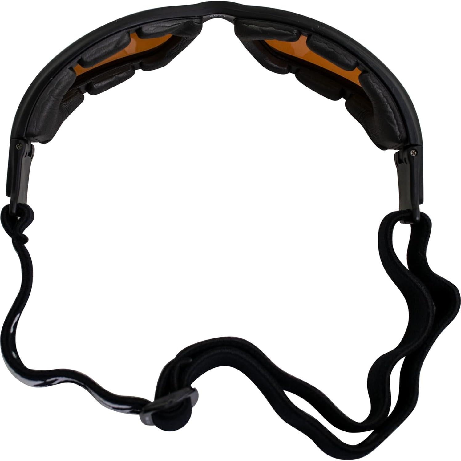 Gafas de Motocicleta Epoch Eyewear Negras con Lente Ámbar