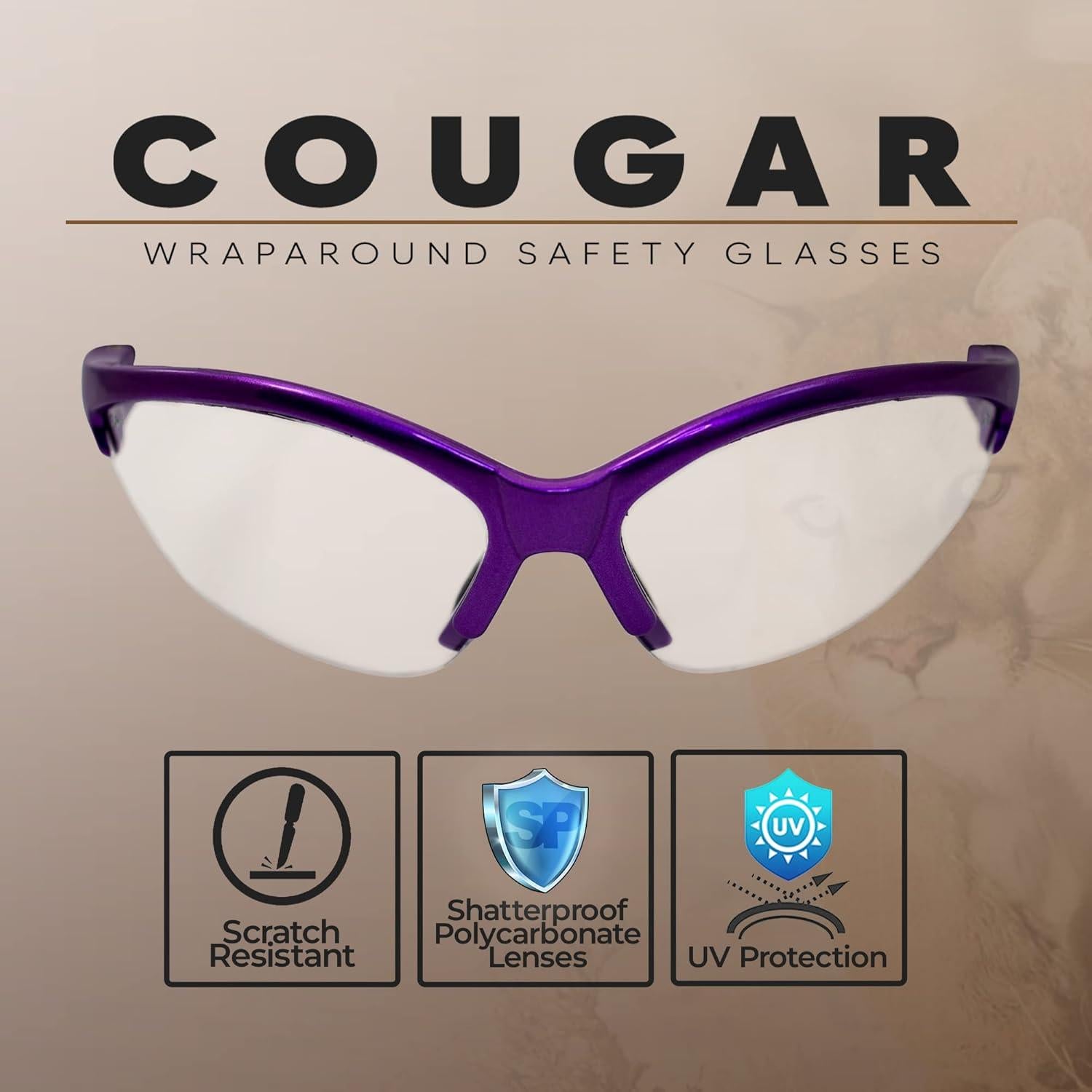 Gafas de seguridad Global Vision Cougar Lentes Transparentes