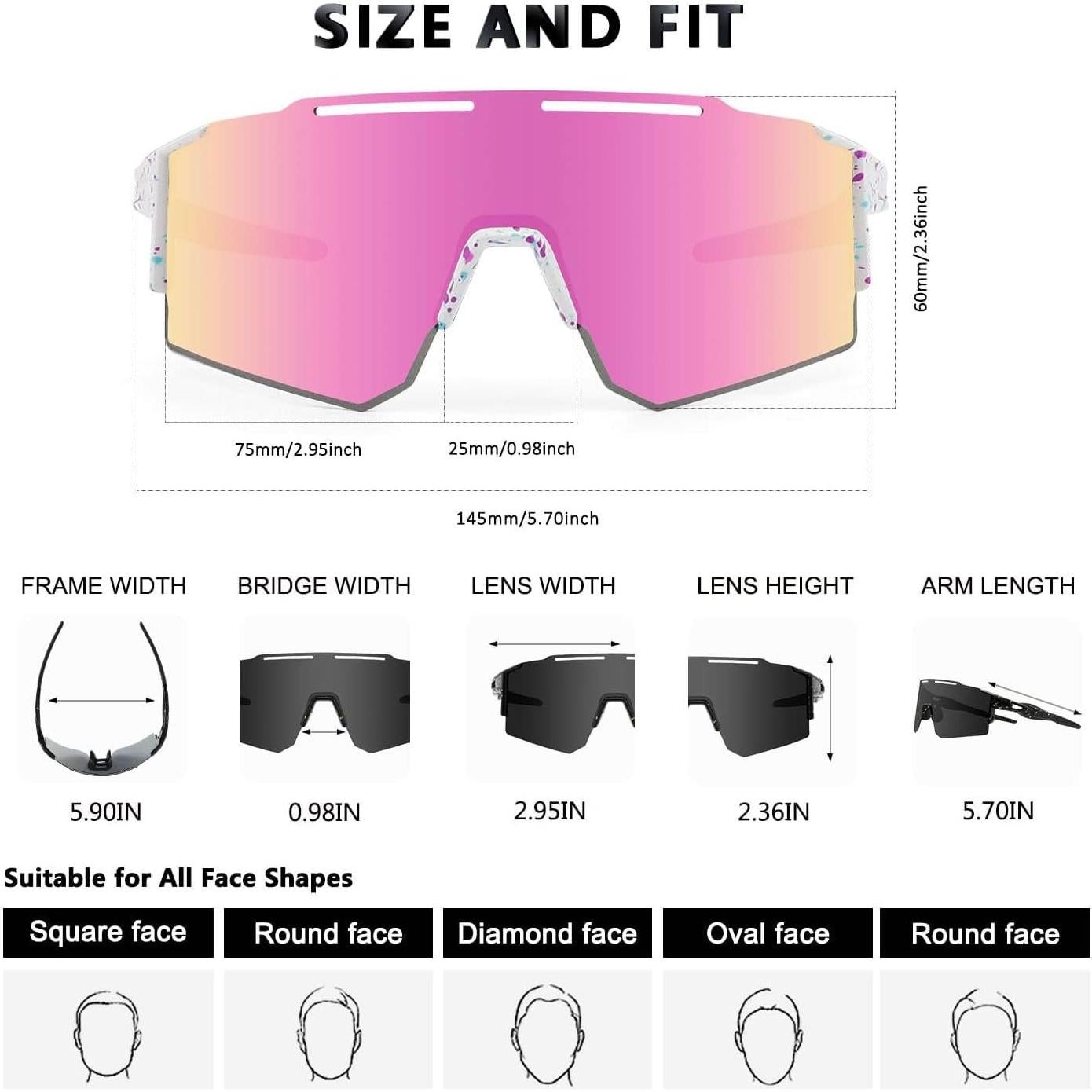 Gafas de Sol Deportivas UV400 Unisex Eninedeuisou EDS02550A