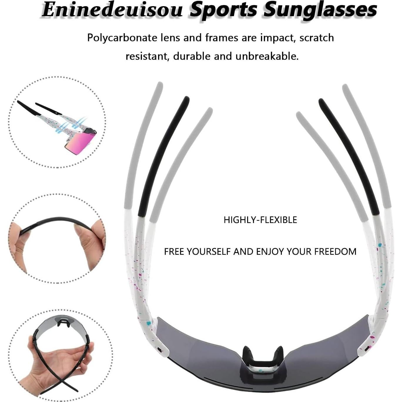 Gafas de Sol Deportivas UV400 Unisex Eninedeuisou EDS02550A