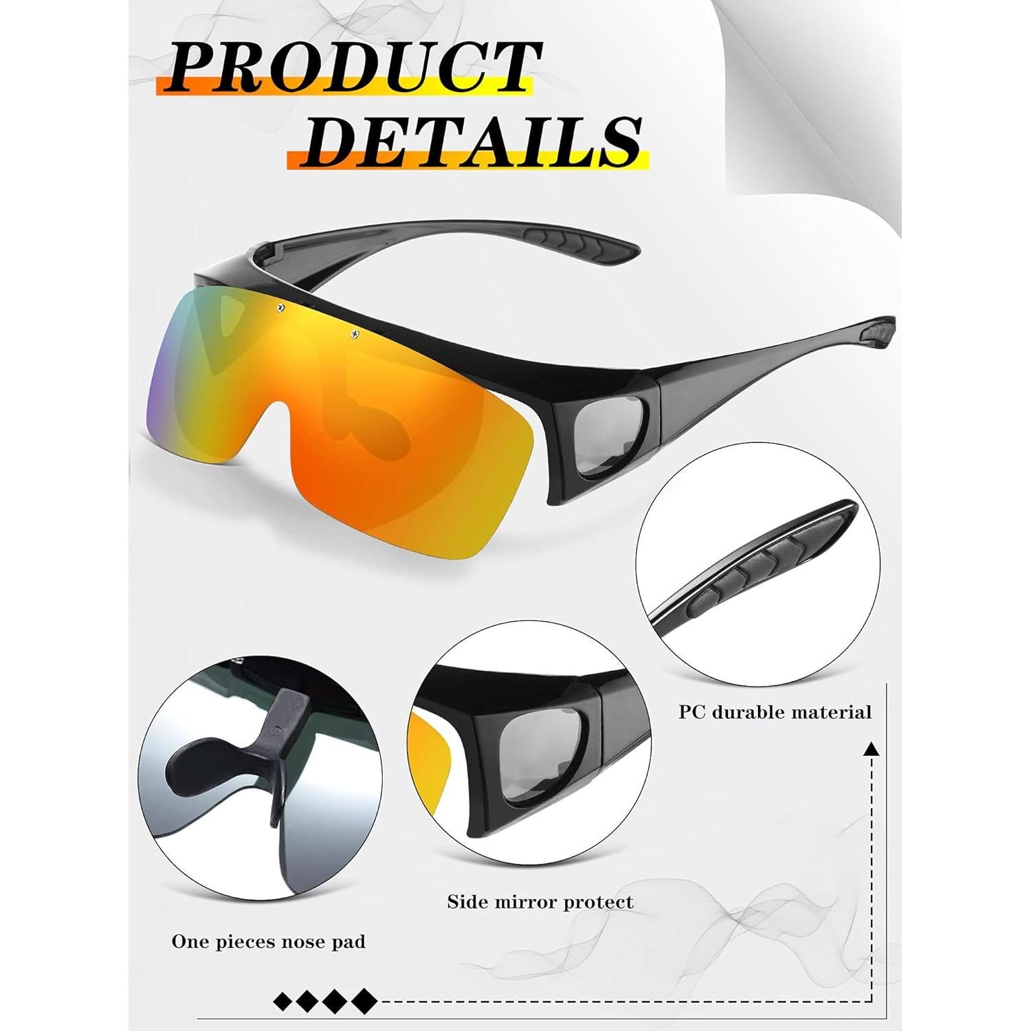 Gafas de sol deportivas TAC para usar sobre gafas