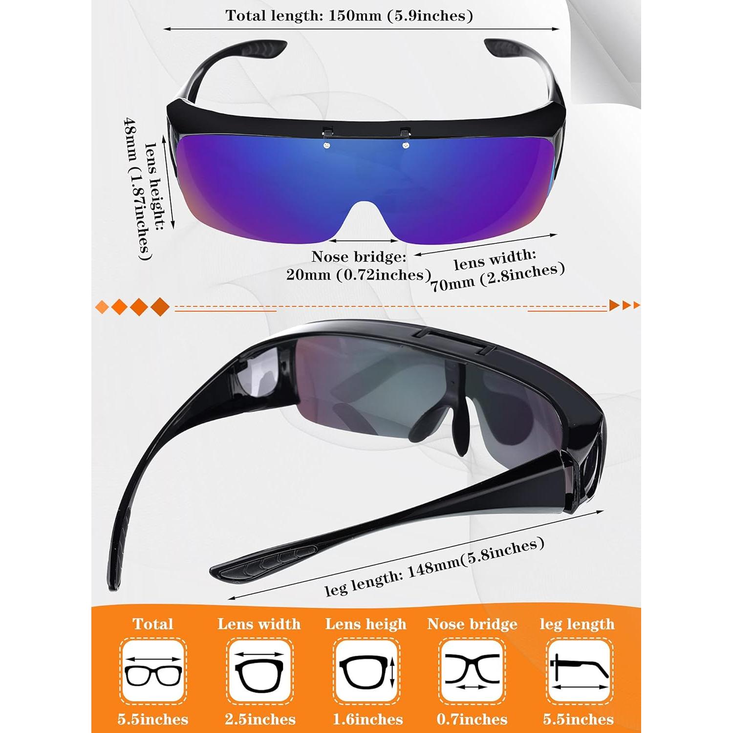 Gafas de sol deportivas TAC para usar sobre gafas