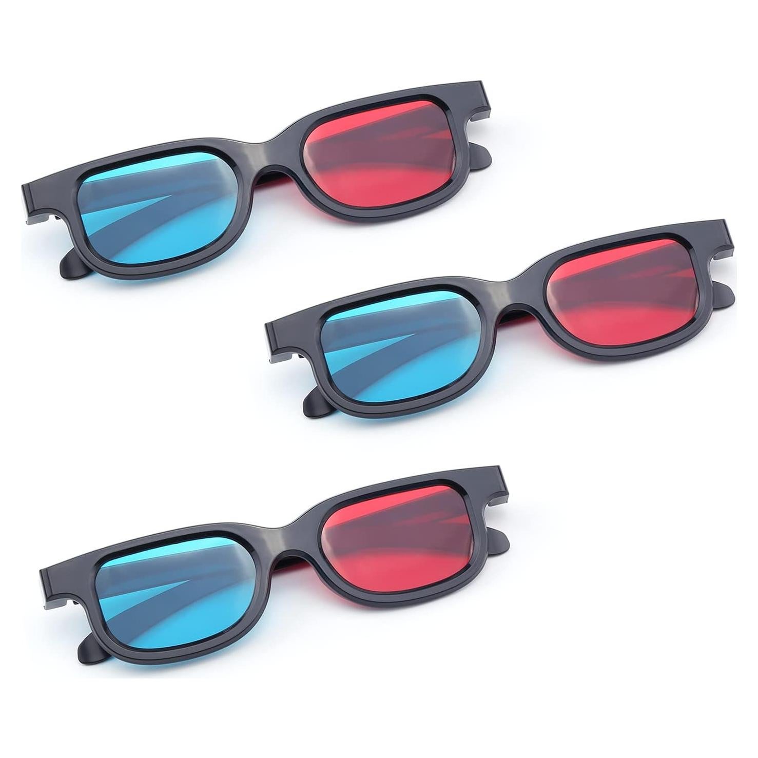 Gafas 3D Othmro 3 Piezas Rojo-Azul Lentes de Resina