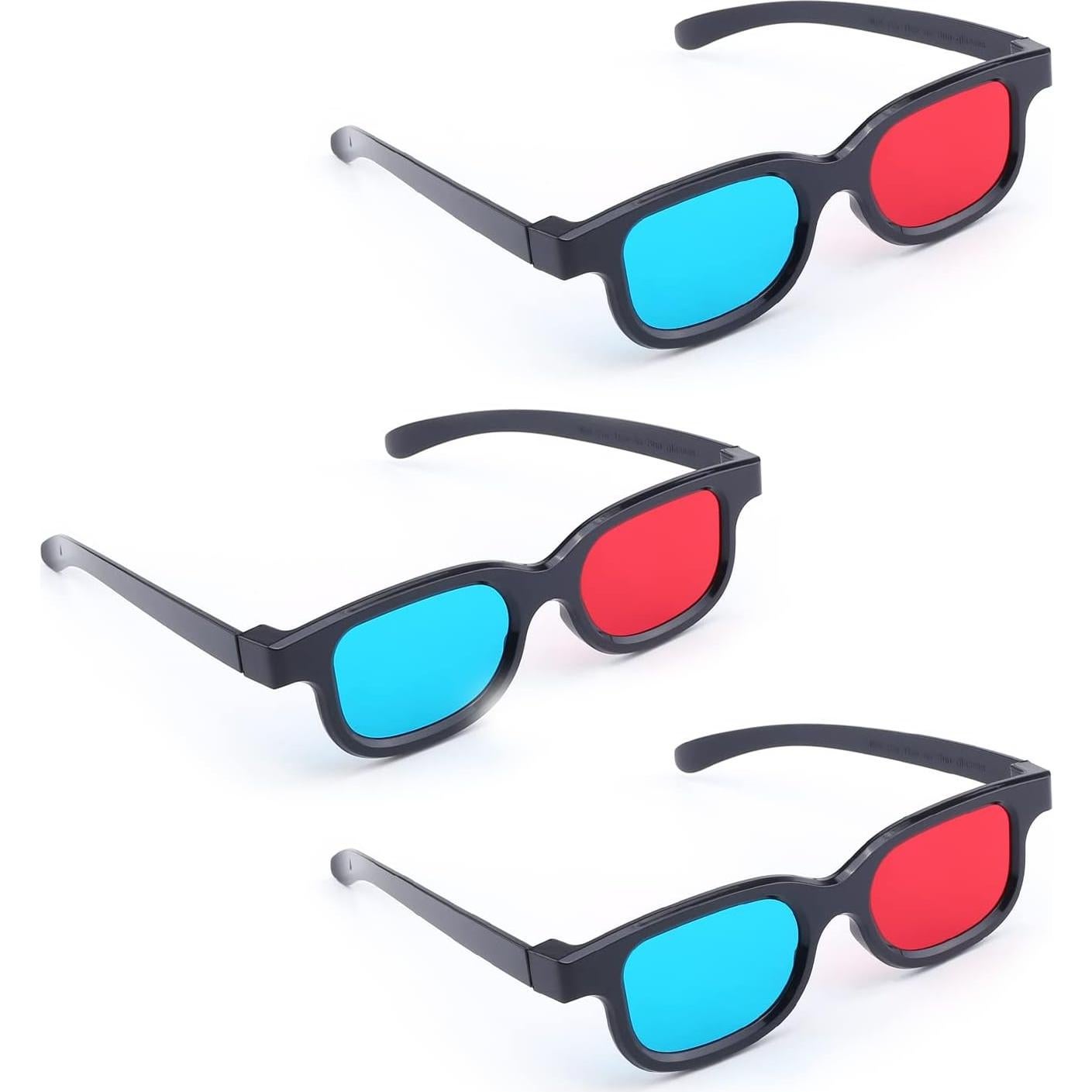 Gafas 3D Othmro 3 Piezas Rojo-Azul Lentes de Resina