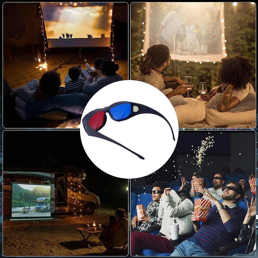 Gafas 3D Othmro 3 Piezas Rojo-Azul Lentes de Resina