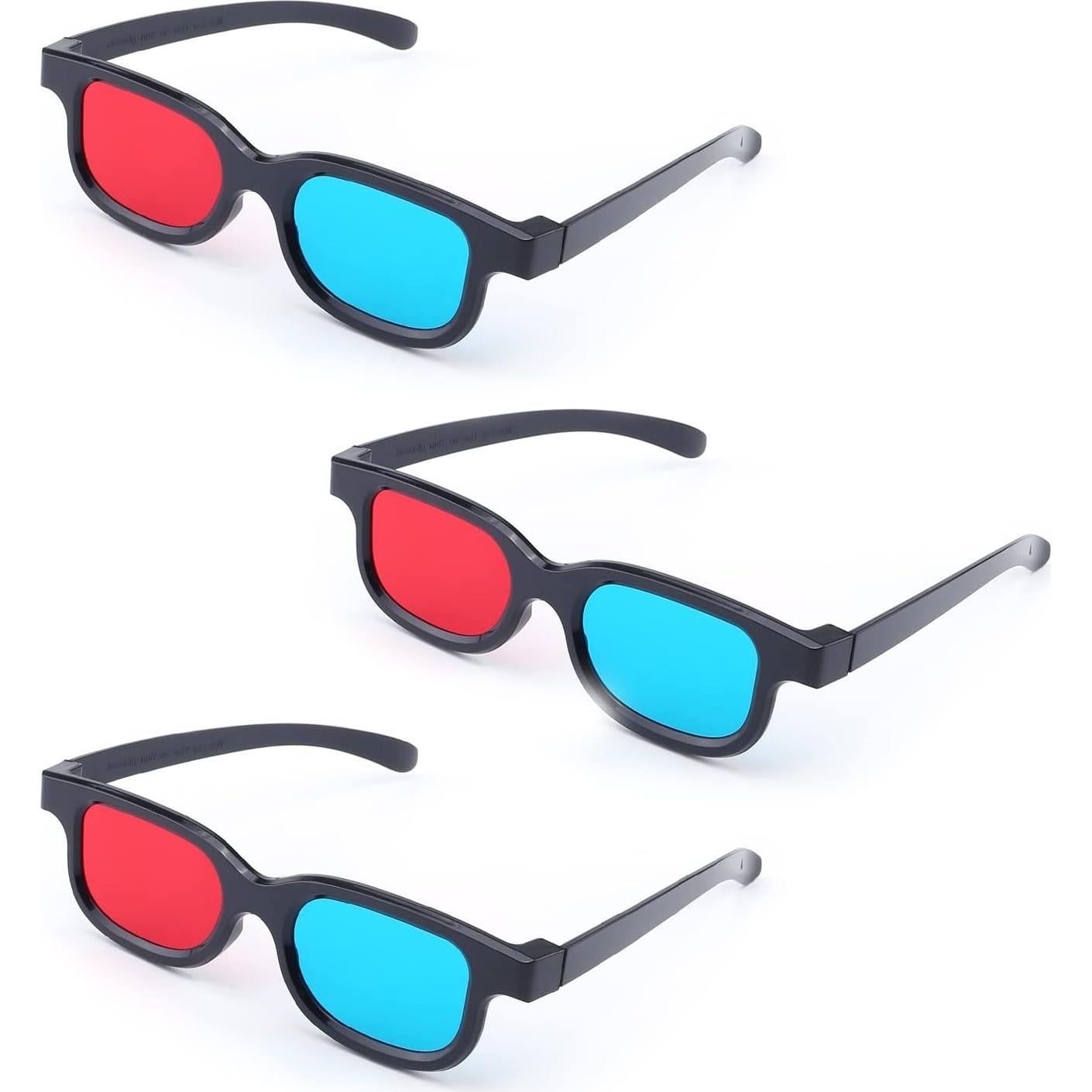 Gafas 3D Othmro 3 Piezas Rojo-Azul Lentes de Resina