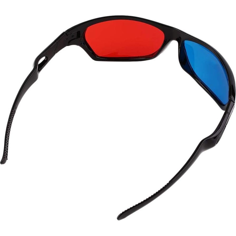 Gafas 3D Anaglifo Juroicessry Adulto Marco Negro Rojo Azul