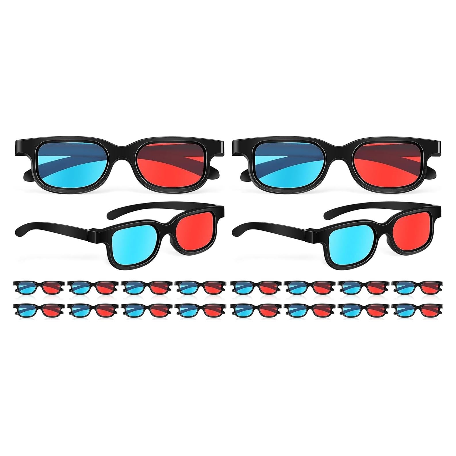 Gafas 3D Anaglifo 10 Pcs Lentes Rojos Reutilizables