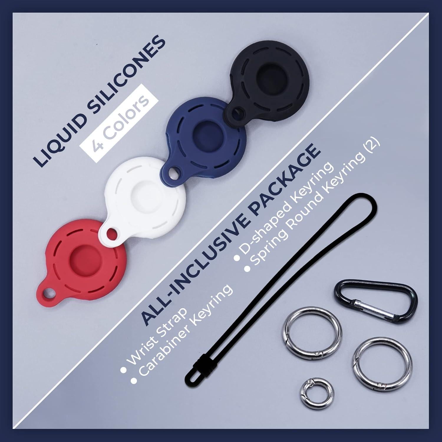 Soportes de Silicona para Apple AirTag 4 Pack - Homeque