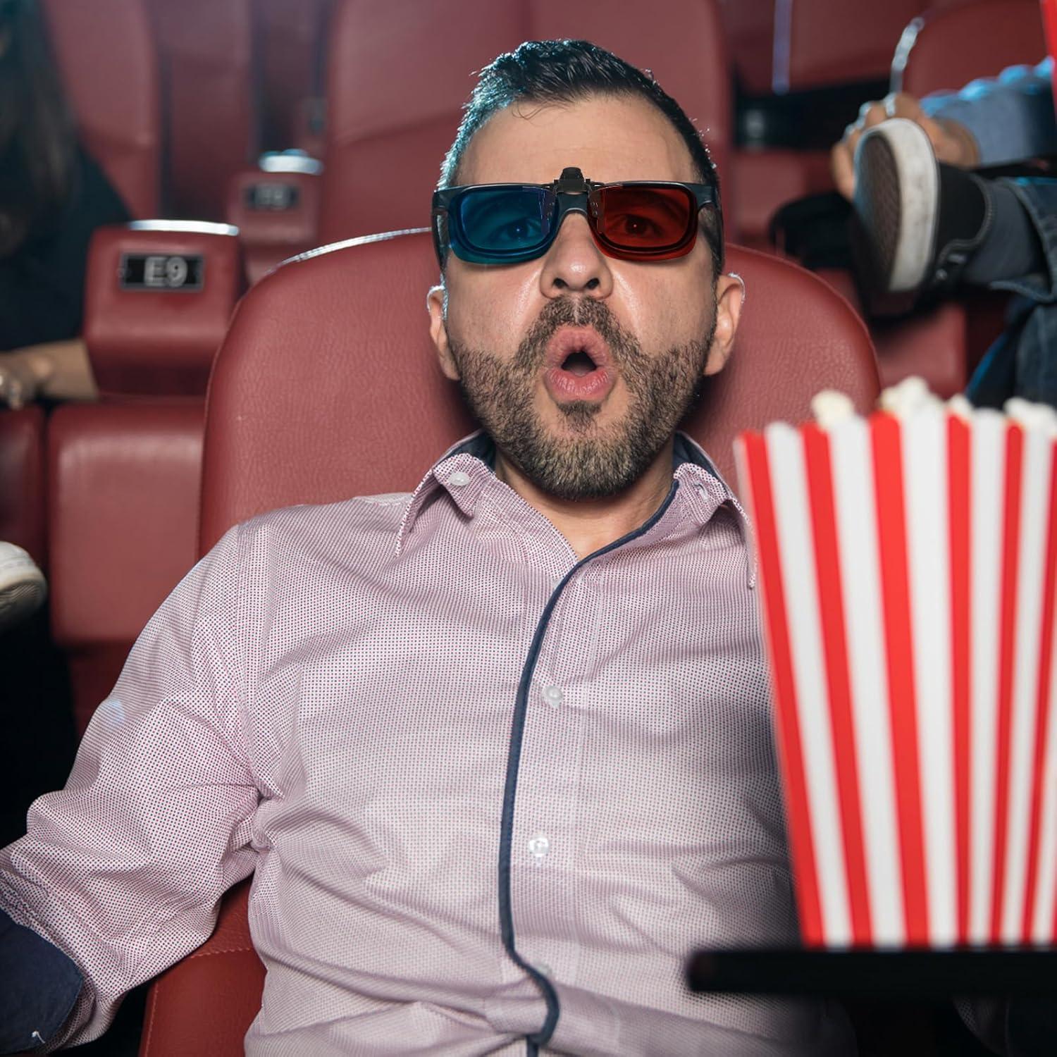 Clip de Gafas 3D Rojo Azul Milisten - 3 Piezas para Miopía