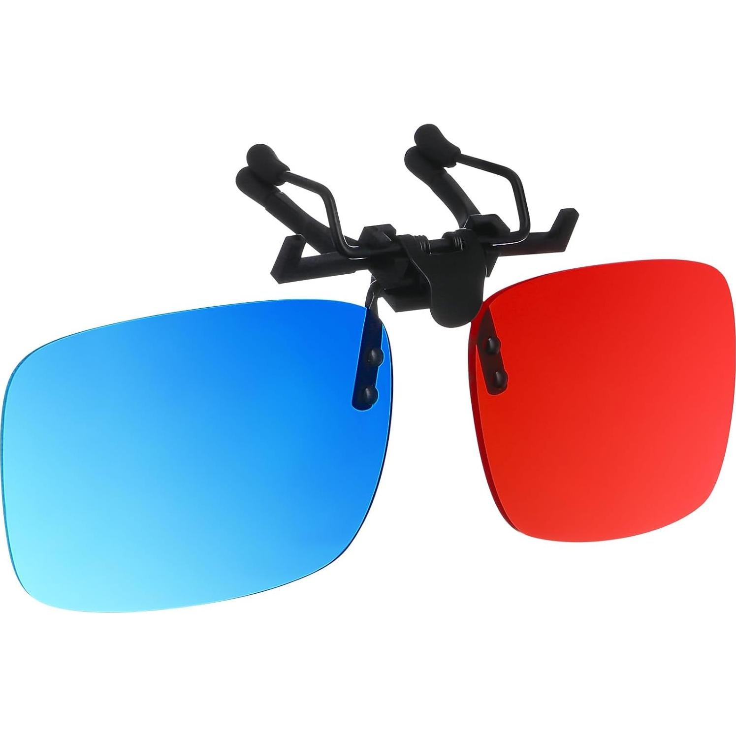 Clip de Gafas 3D Rojo Azul Milisten - 3 Piezas para Miopía