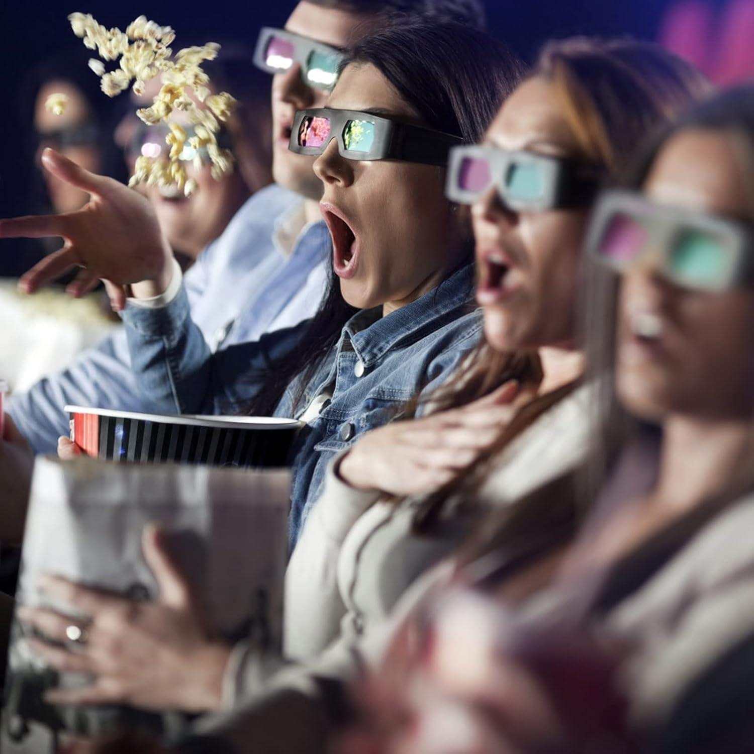 Gafas 3D Rojo-Azul TOUMEI para Películas y Juegos - 4 Pcs