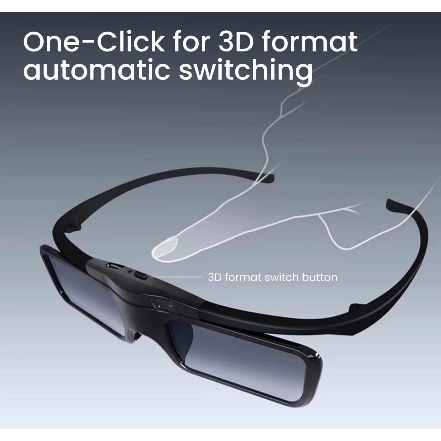 Gafas 3D JMGO recargables DLP-Link 40h ligeras 26g