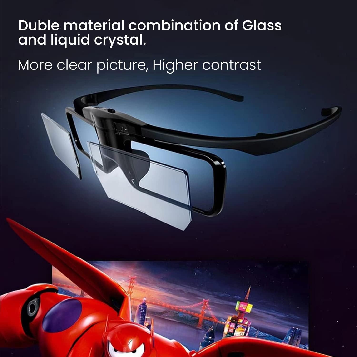 Gafas 3D JMGO recargables DLP-Link 40h ligeras 26g